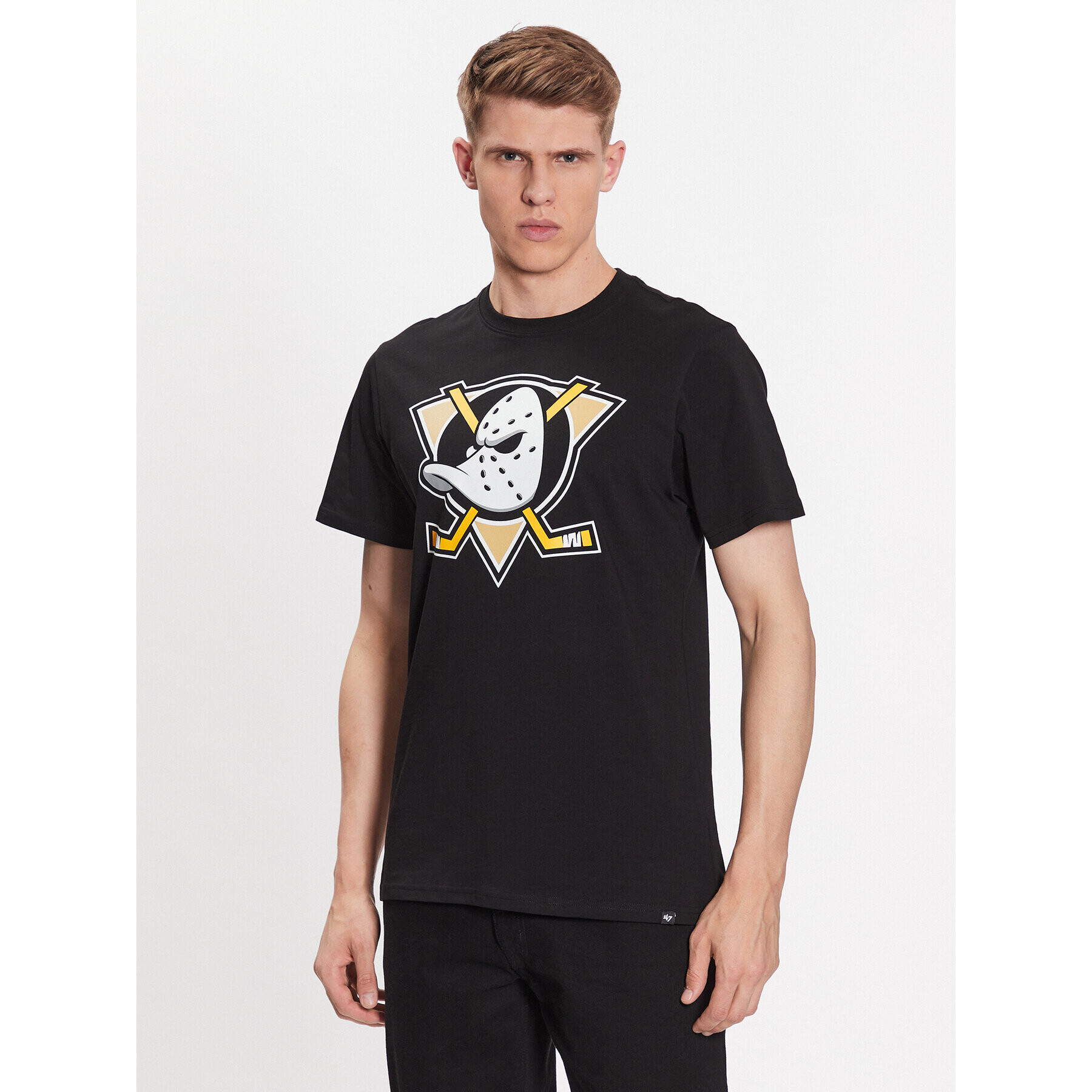 47 Brand Тишърт NHL Anaheim Ducks Imprint '47 Echo Tee HH025TEMIME544157JK Черен Regular Fit - Pepit.bg