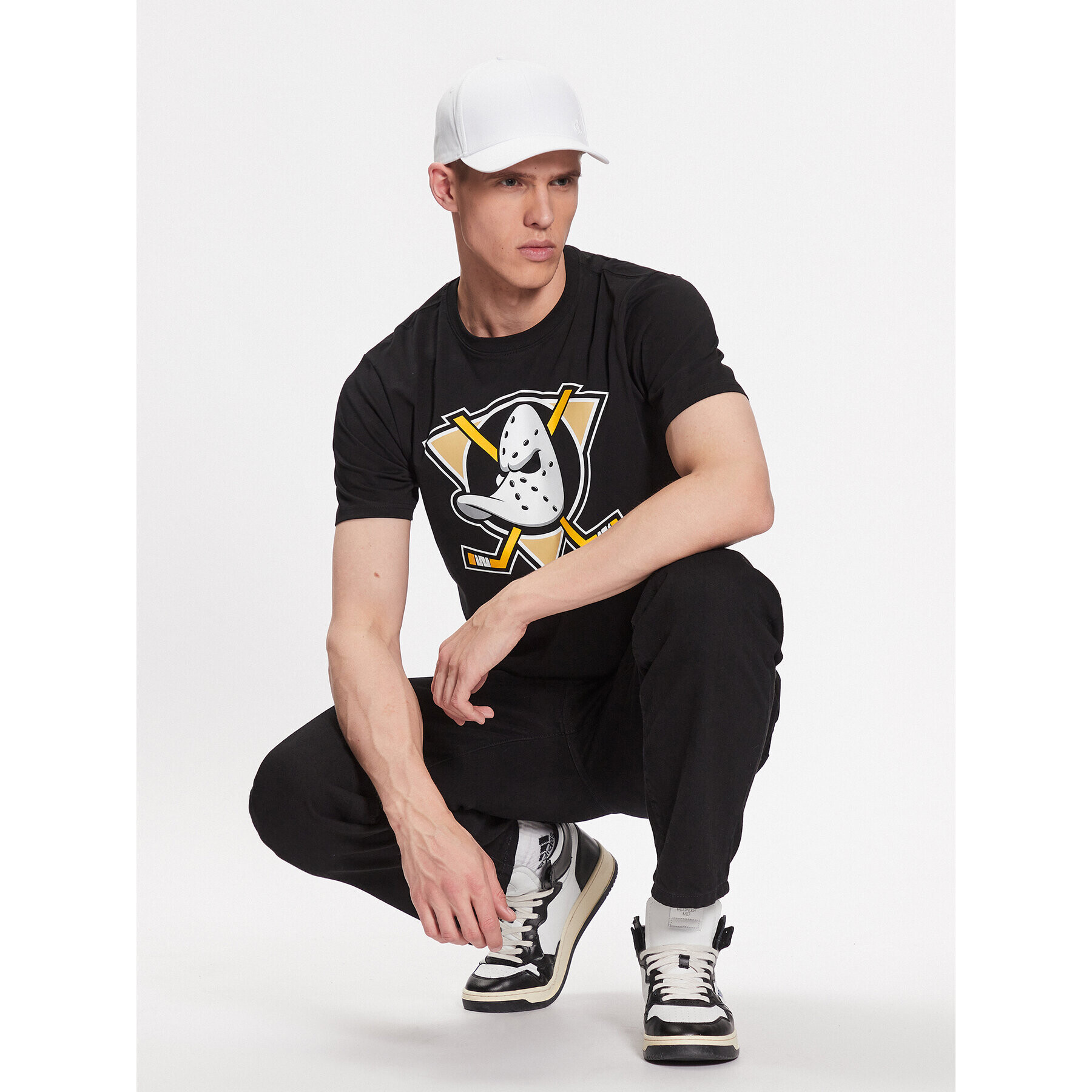 47 Brand Тишърт NHL Anaheim Ducks Imprint '47 Echo Tee HH025TEMIME544157JK Черен Regular Fit - Pepit.bg