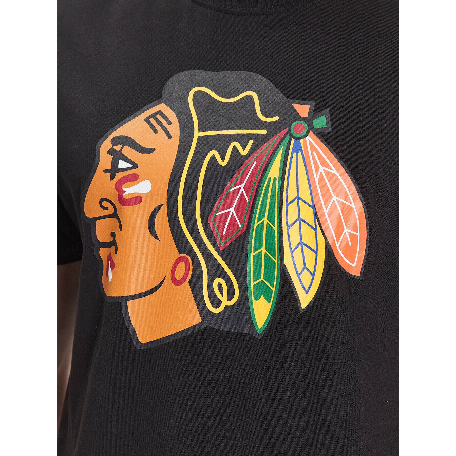 47 Brand Тишърт NHL Chicago Blackhawks Imprint '47 Echo Tee HH004TEMIME544230JK Черен Regular Fit - Pepit.bg