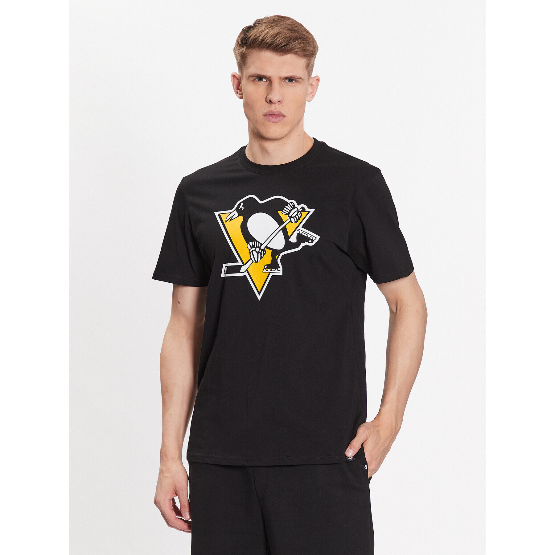 47 Brand Тишърт NHL Pittsburgh Penguins Imprint '47 Echo Tee HH015TEMIME544252JK Черен Regular Fit - Pepit.bg