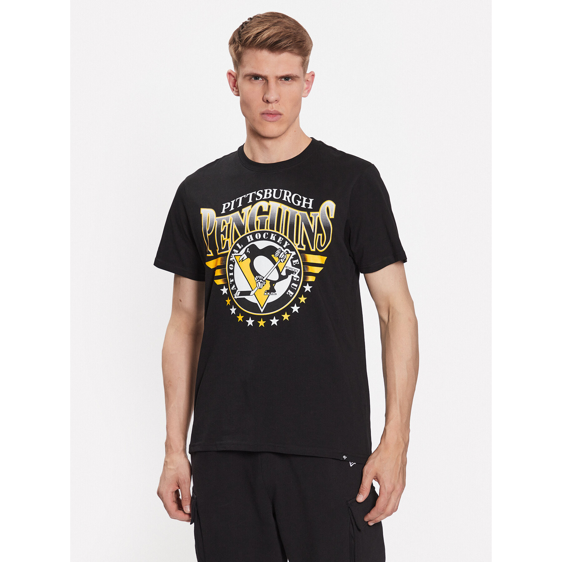 47 Brand Тишърт Pittsburgh Penguins '47 Echo Tee Черен Regular Fit - Pepit.bg