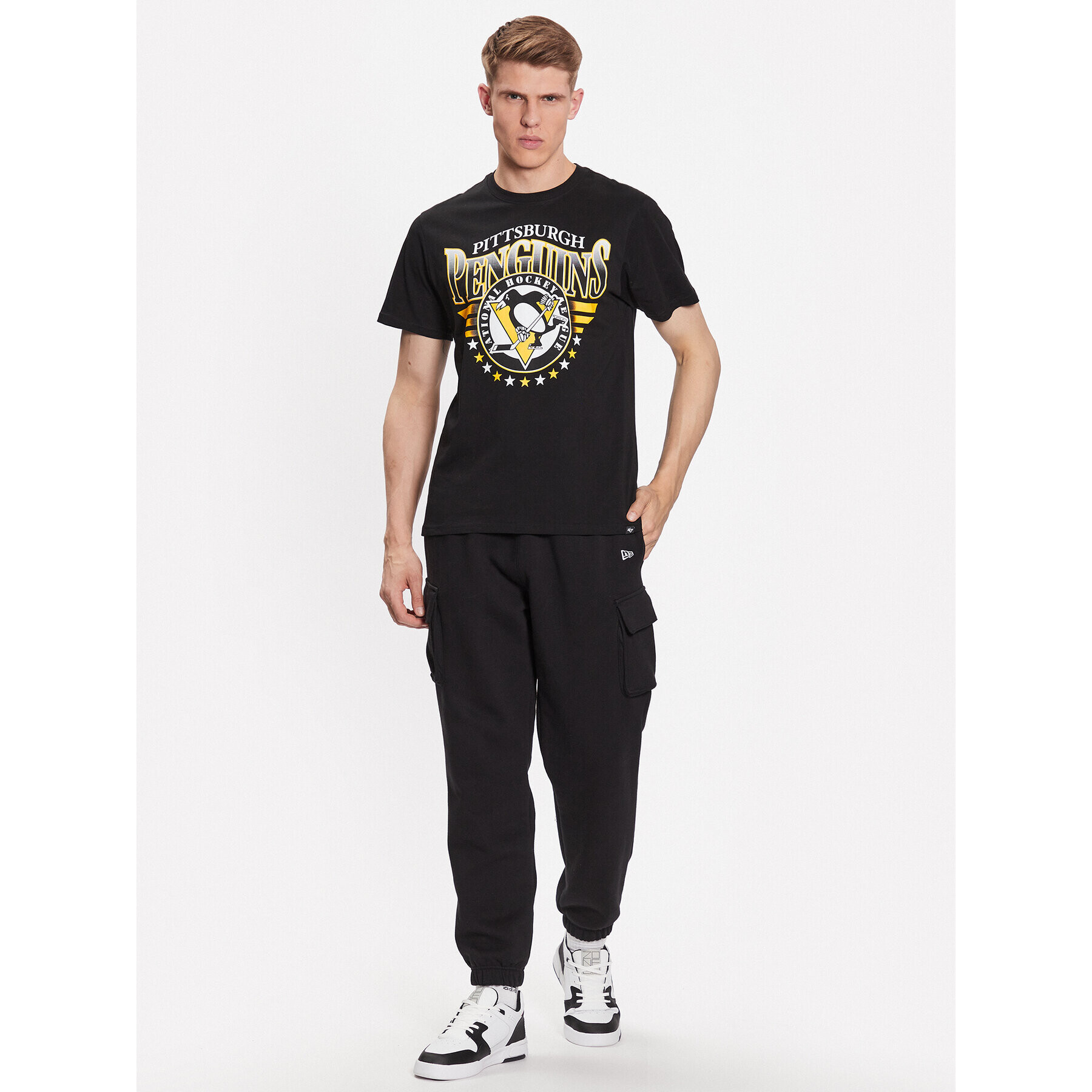 47 Brand Тишърт Pittsburgh Penguins '47 Echo Tee Черен Regular Fit - Pepit.bg