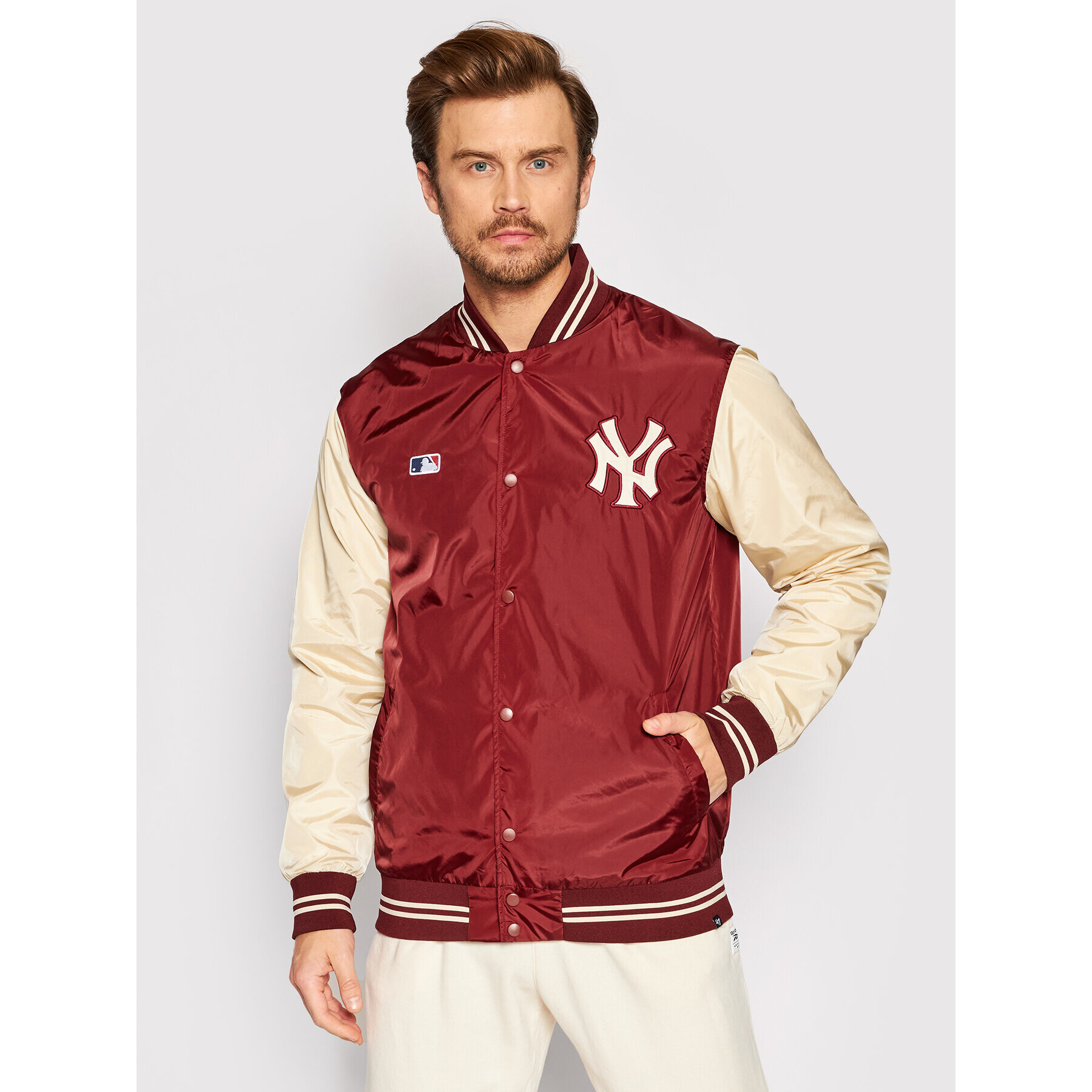 47 Brand Яке бомбър New York Yankees BB017PEMDTJ551982CA Бордо Regular Fit - Pepit.bg