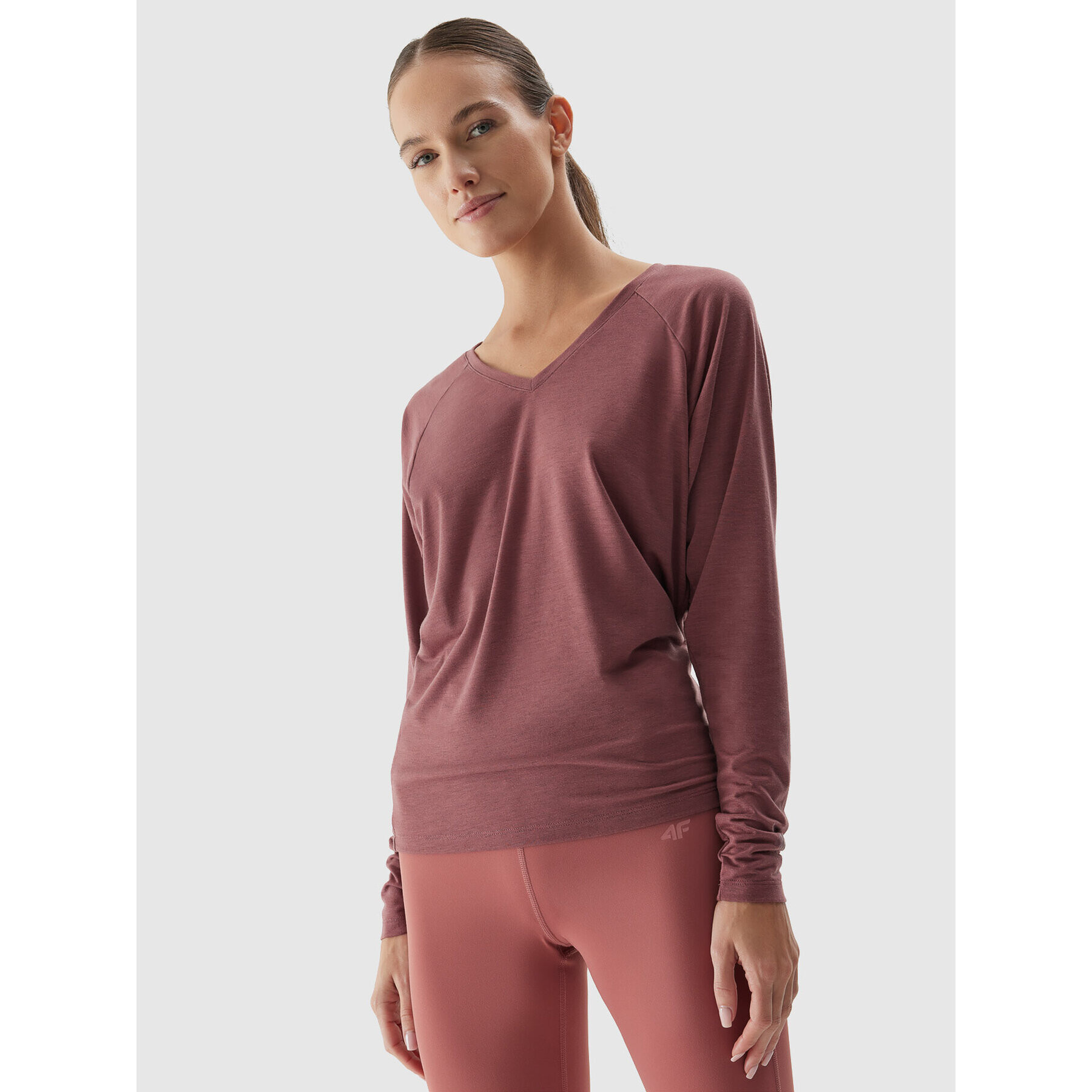 4F Блуза AW23TFLOF153 Червен Slim Fit - Pepit.bg