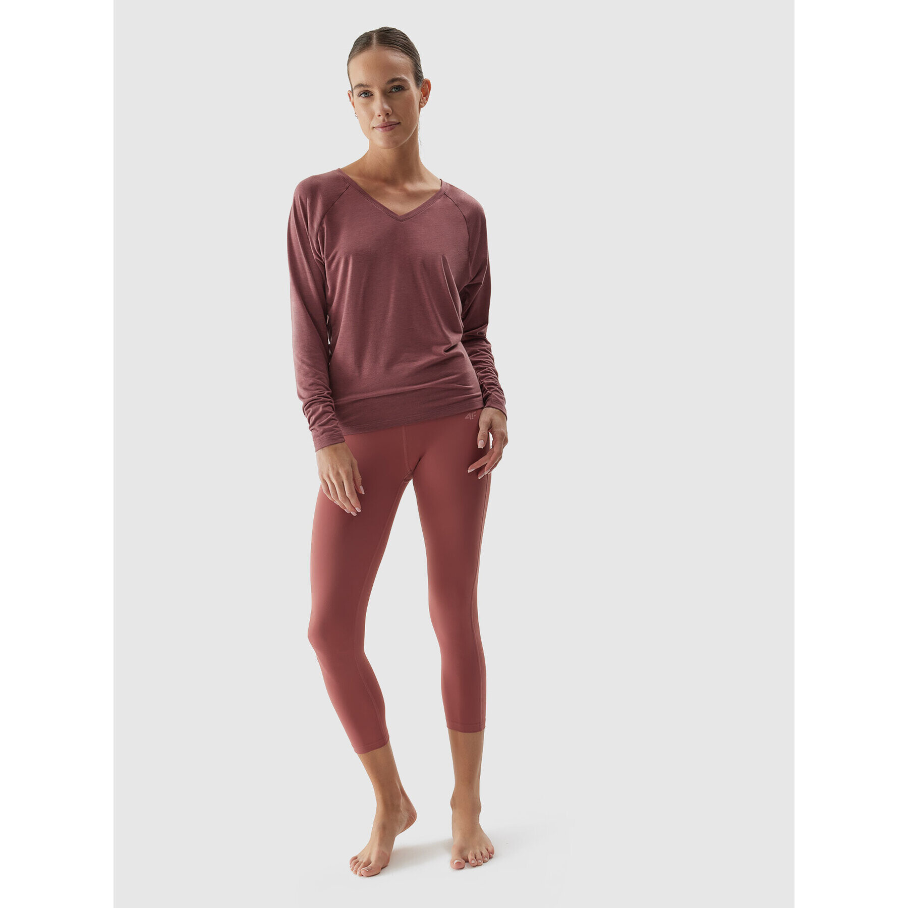 4F Блуза AW23TFLOF153 Червен Slim Fit - Pepit.bg