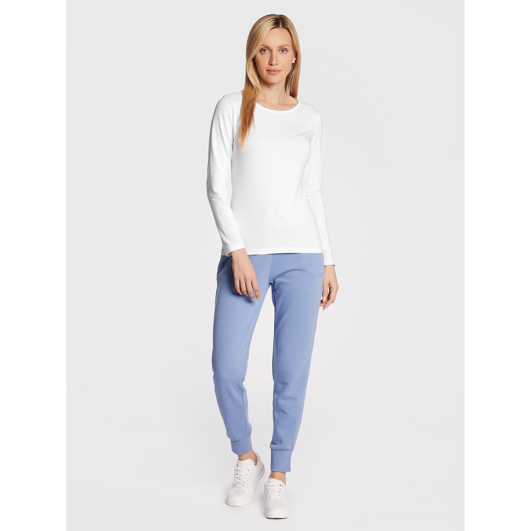 4F Блуза H4Z22-TSDL350 Бял Slim Fit - Pepit.bg