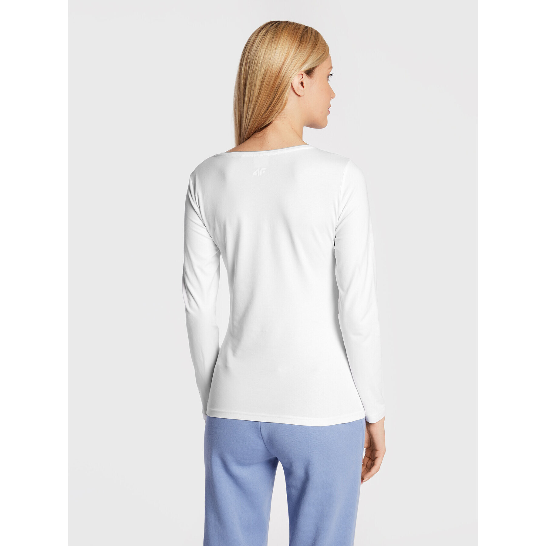 4F Блуза H4Z22-TSDL350 Бял Slim Fit - Pepit.bg