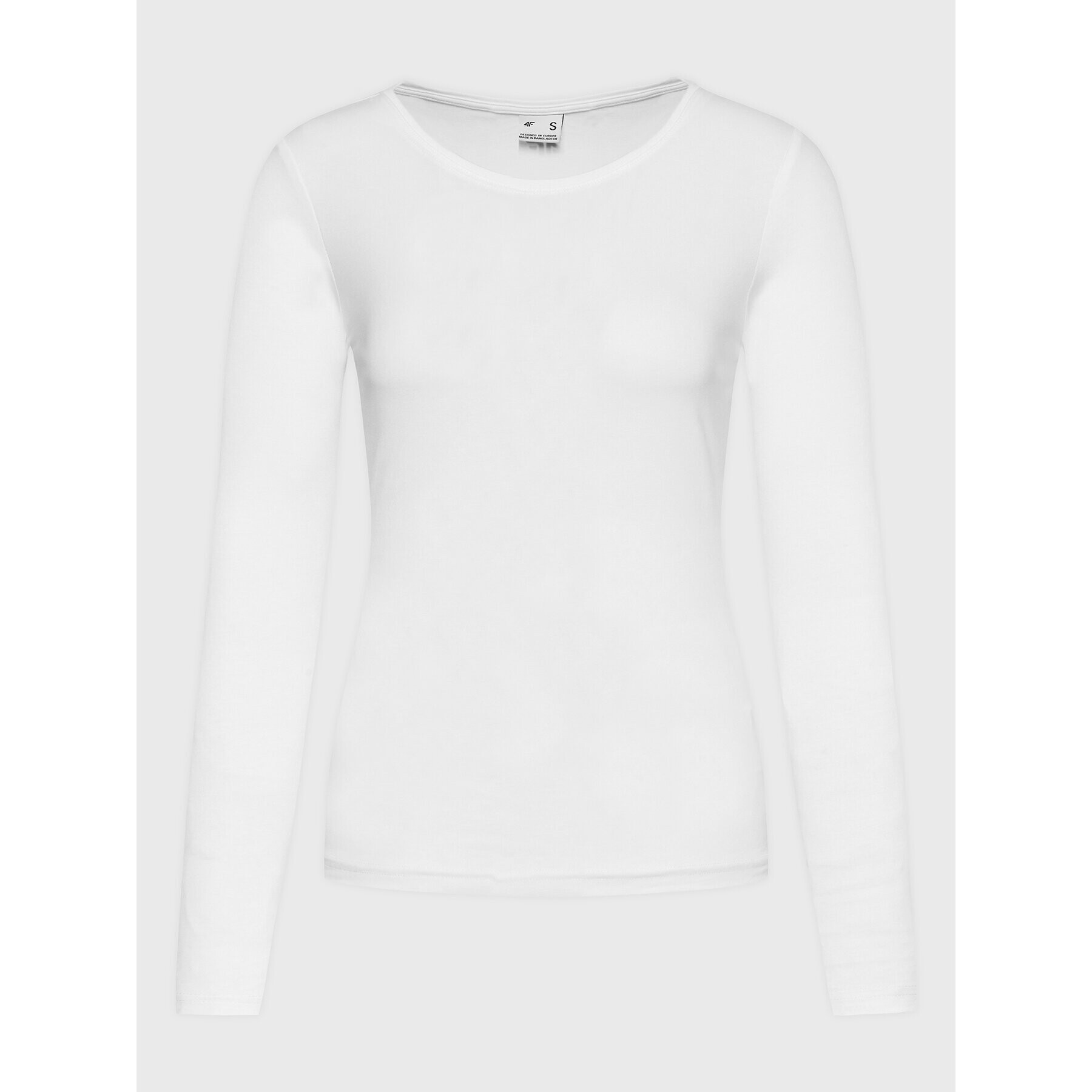 4F Блуза H4Z22-TSDL350 Бял Slim Fit - Pepit.bg