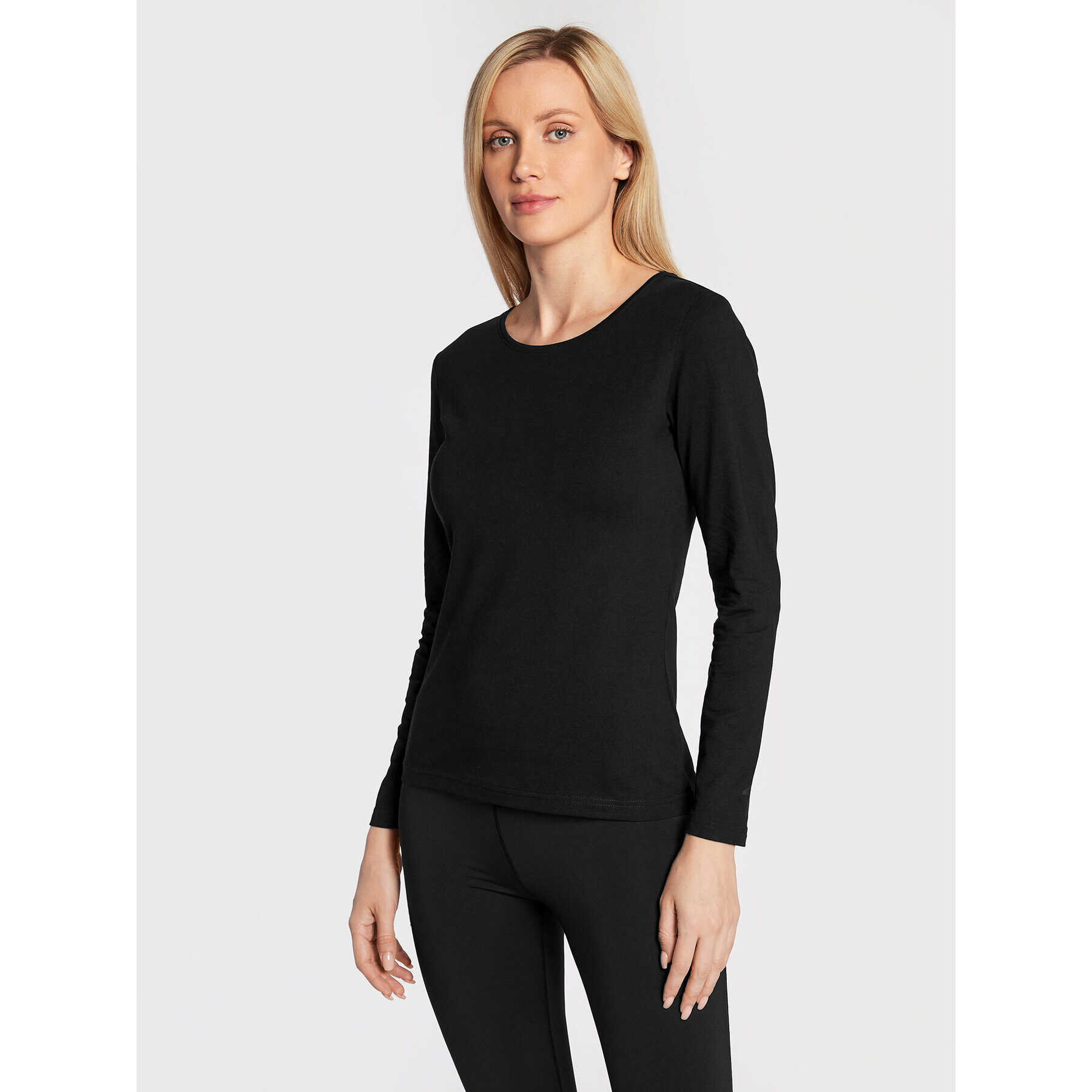 4F Блуза H4Z22-TSDL350 Черен Slim Fit - Pepit.bg
