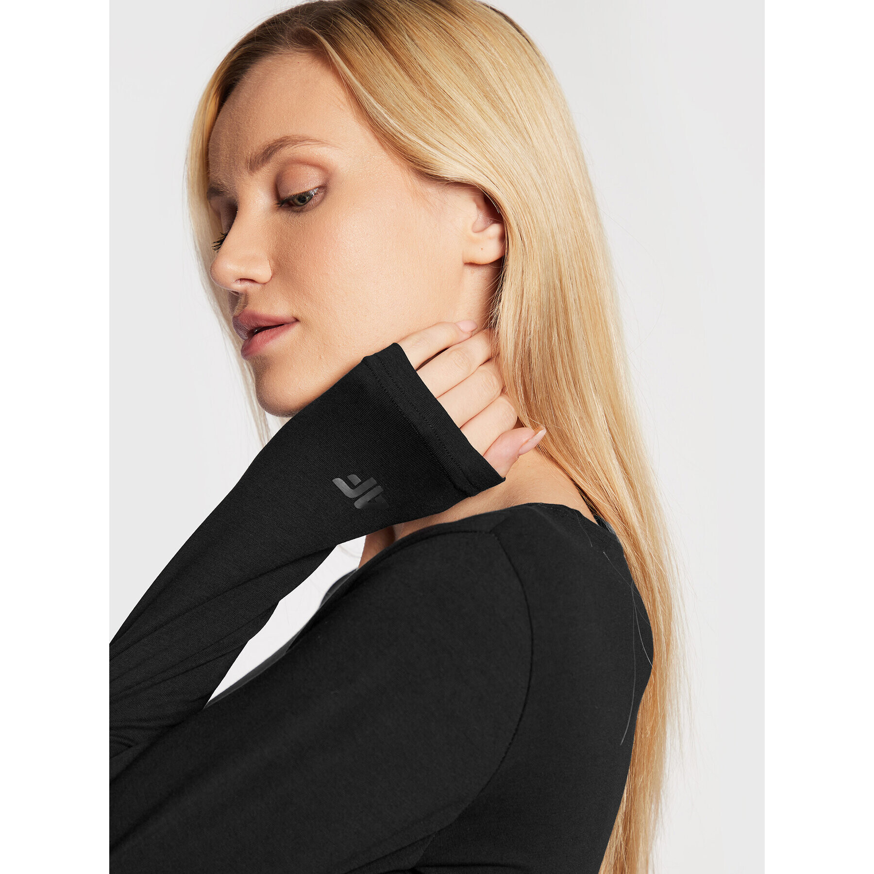 4F Блуза H4Z22-TSDL350 Черен Slim Fit - Pepit.bg