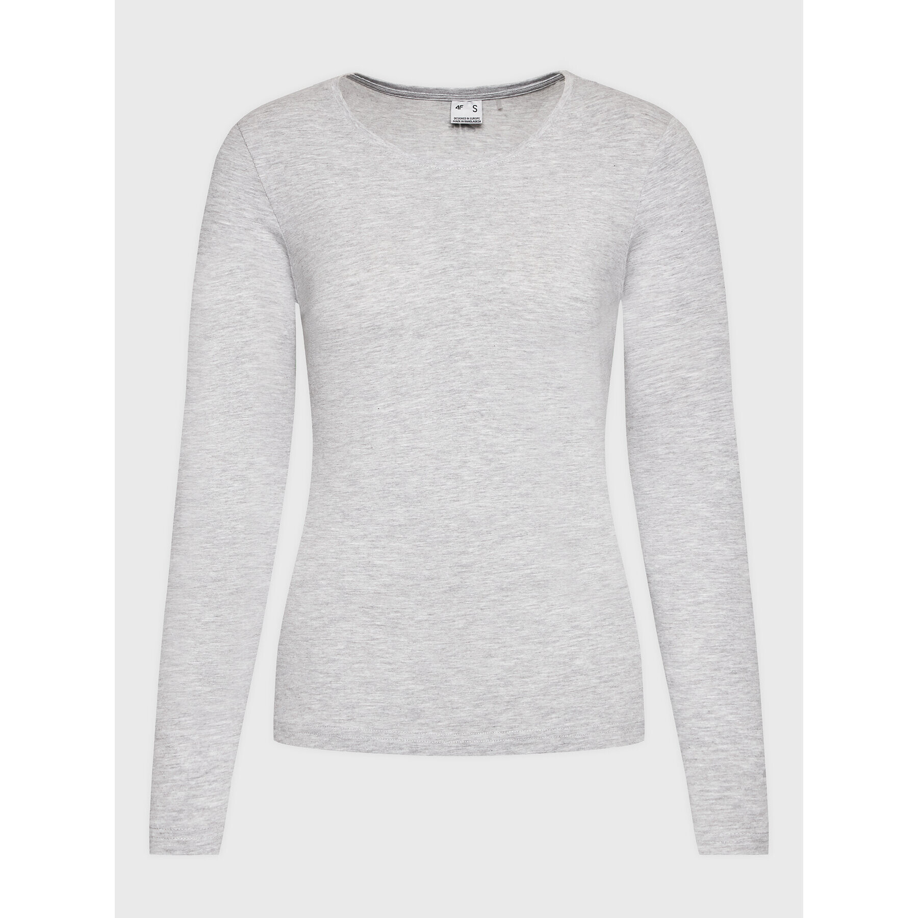 4F Блуза H4Z22-TSDL350 Сив Slim Fit - Pepit.bg