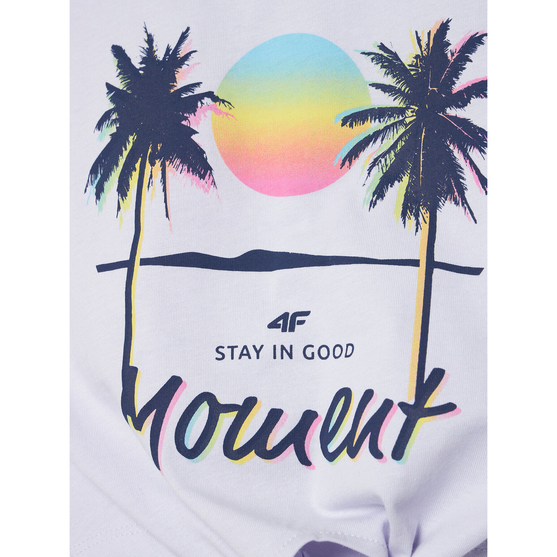 4F Блуза HJL22-JTSD009 Виолетов Cropped Fit - Pepit.bg