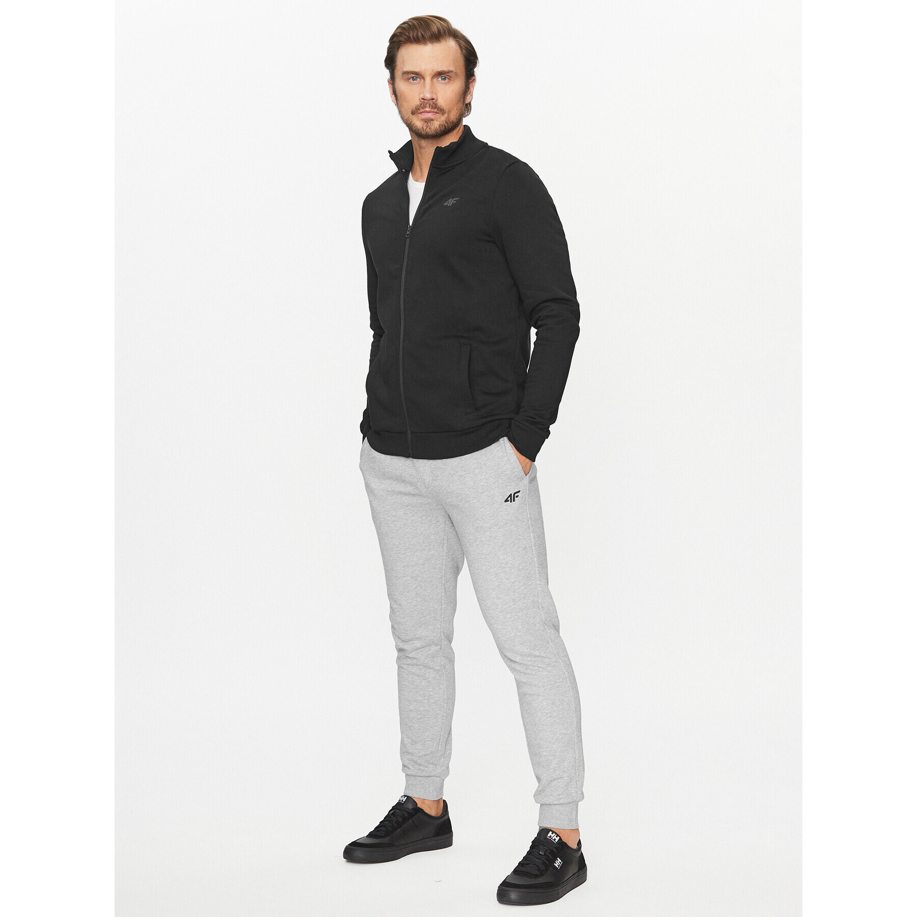 4F Долнище анцуг AW23TTROM452 Сив Regular Fit - Pepit.bg