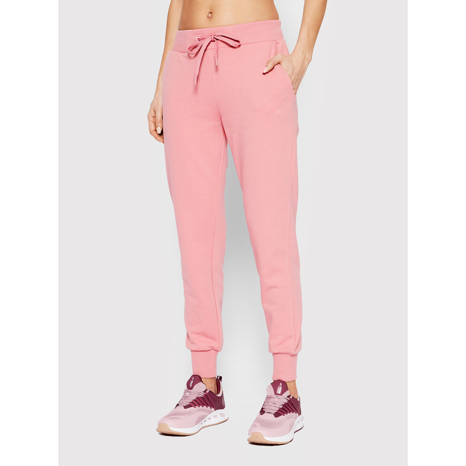 4F Долнище анцуг H4L22-SPDD350 Розов Regular Fit - Pepit.bg