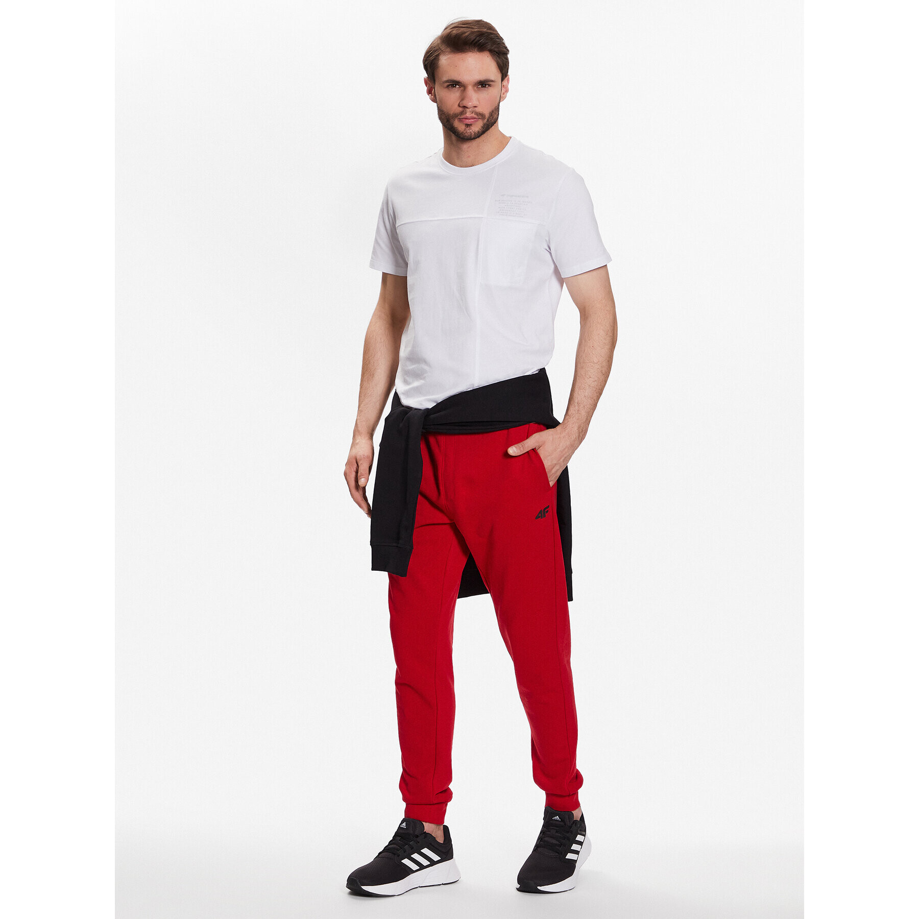 4F Долнище анцуг SS23TTROM223 Червен Regular Fit - Pepit.bg