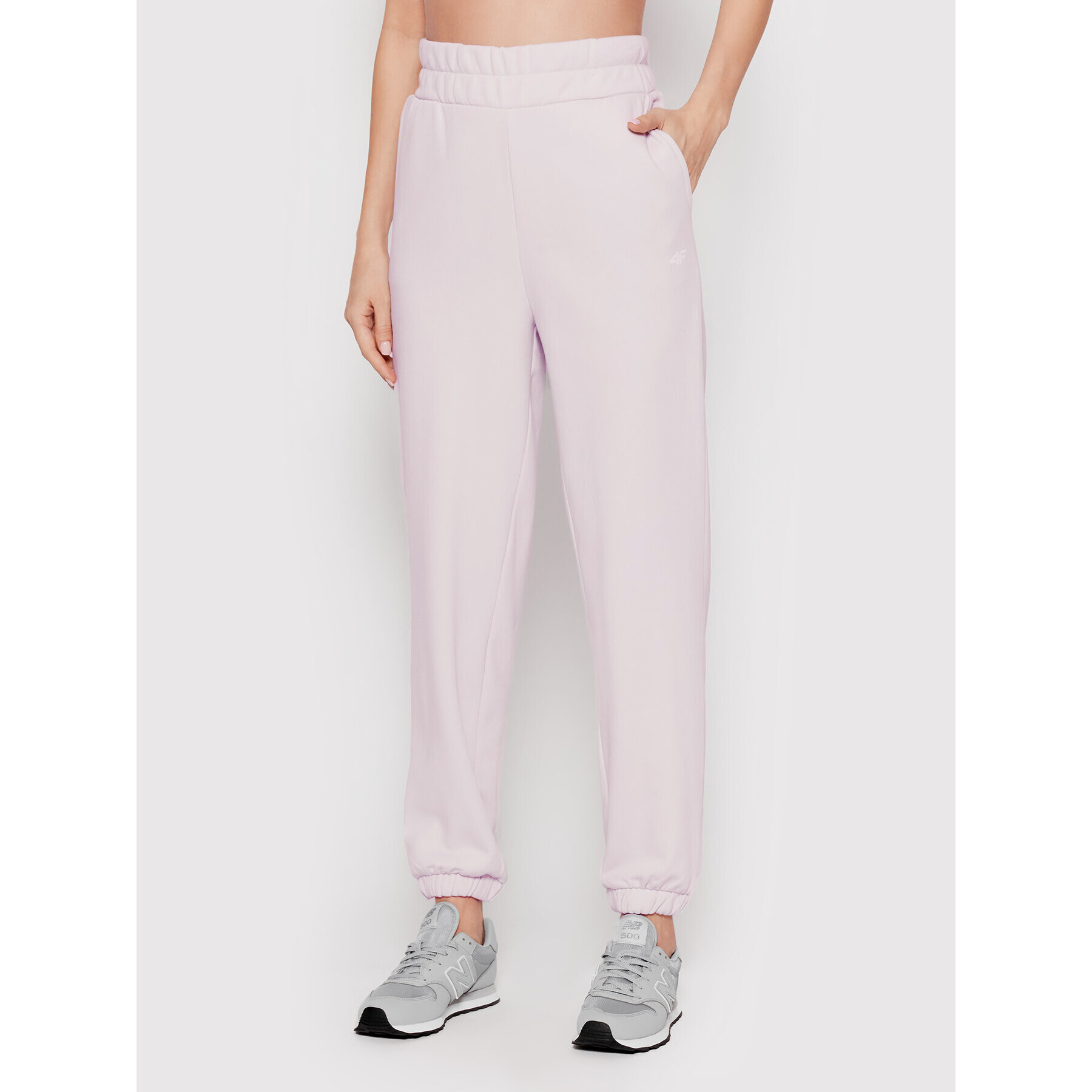 4F Долнище анцуг H4L22-SPDD013 Виолетов Relaxed Fit - Pepit.bg