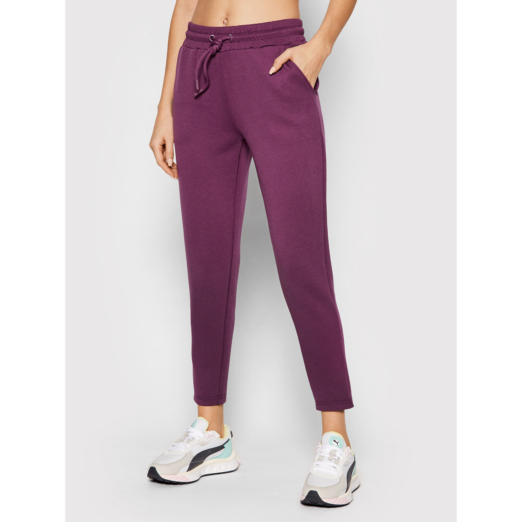 4F Долнище анцуг H4Z21-SPDD019 Виолетов Slim Fit - Pepit.bg