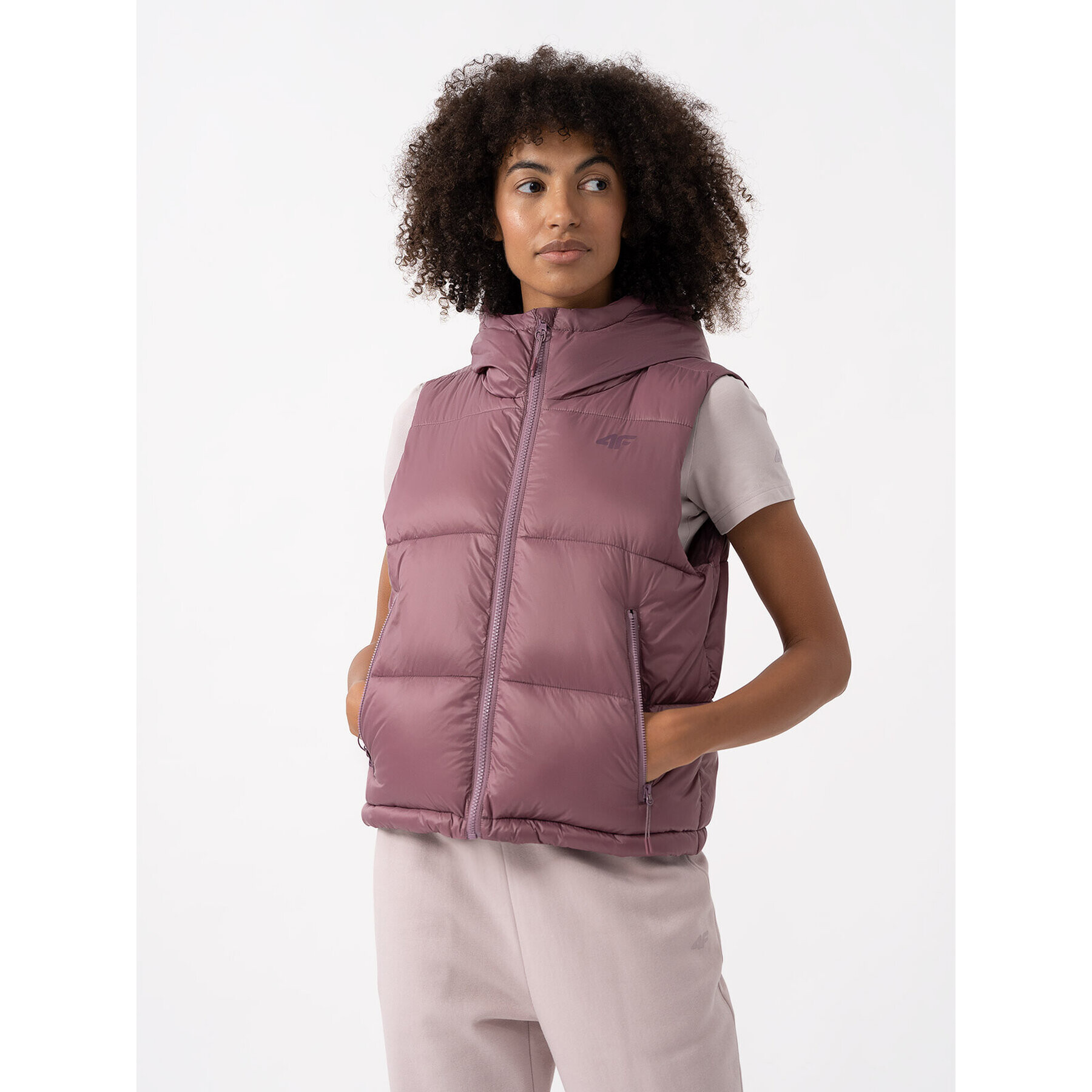 4F Елек AW23TVESF073 Розов Regular Fit - Pepit.bg