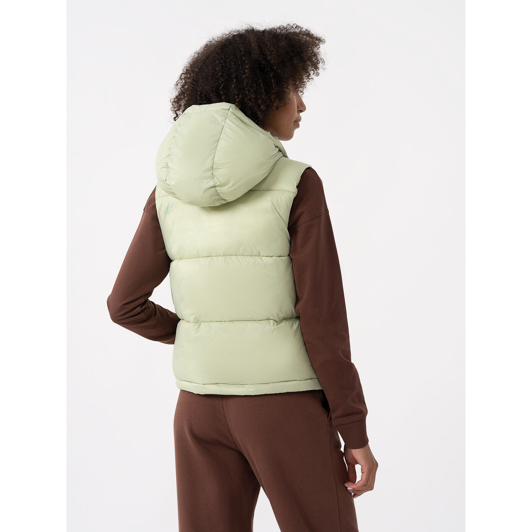 4F Елек AW23TVESF073 Зелен Regular Fit - Pepit.bg