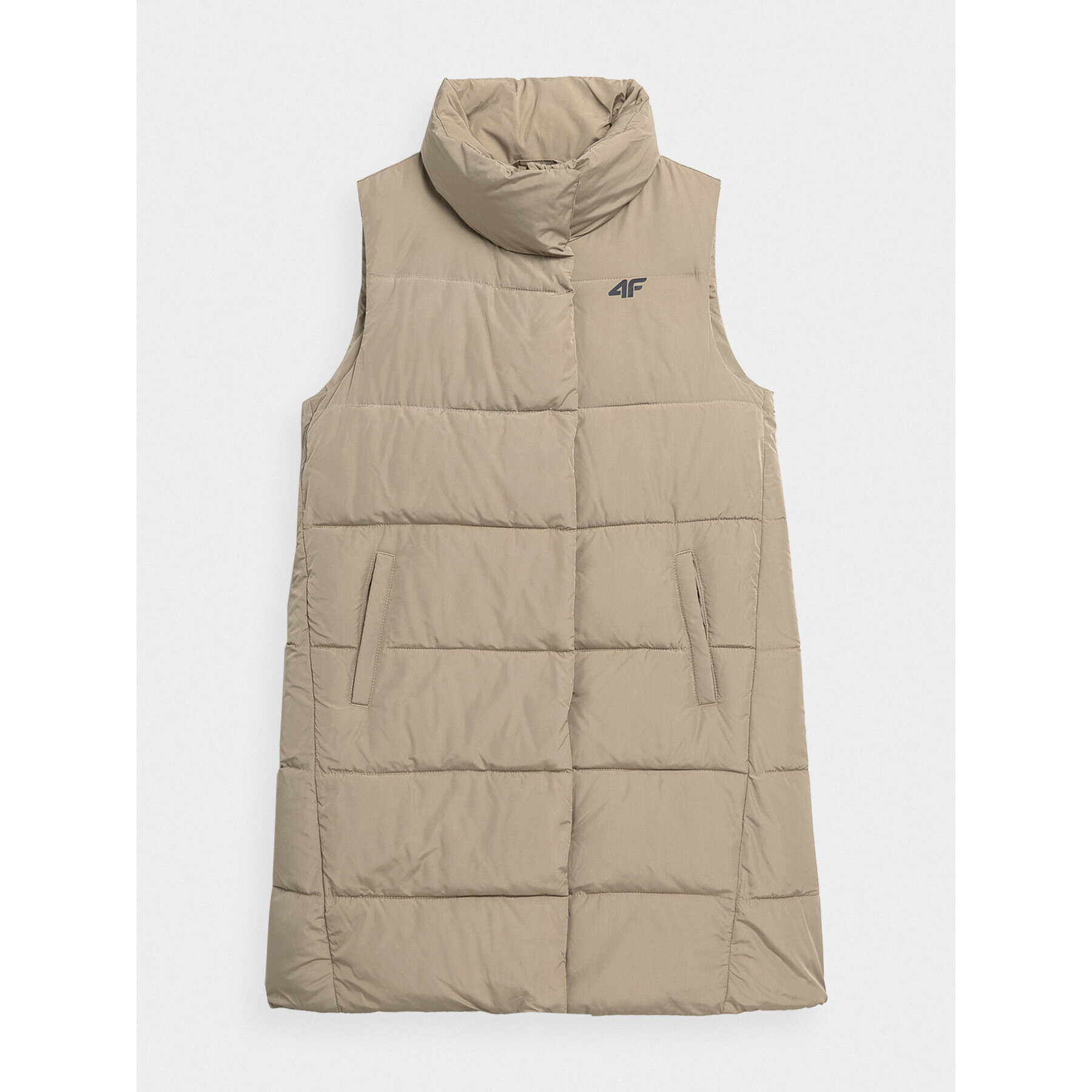 4F Елек AW23TVESF076 Бежов Regular Fit - Pepit.bg