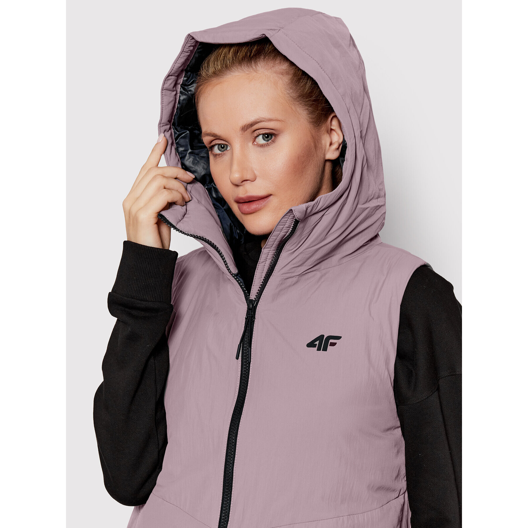 4F Елек H4L22-KUDP002 Виолетов Regular Fit - Pepit.bg