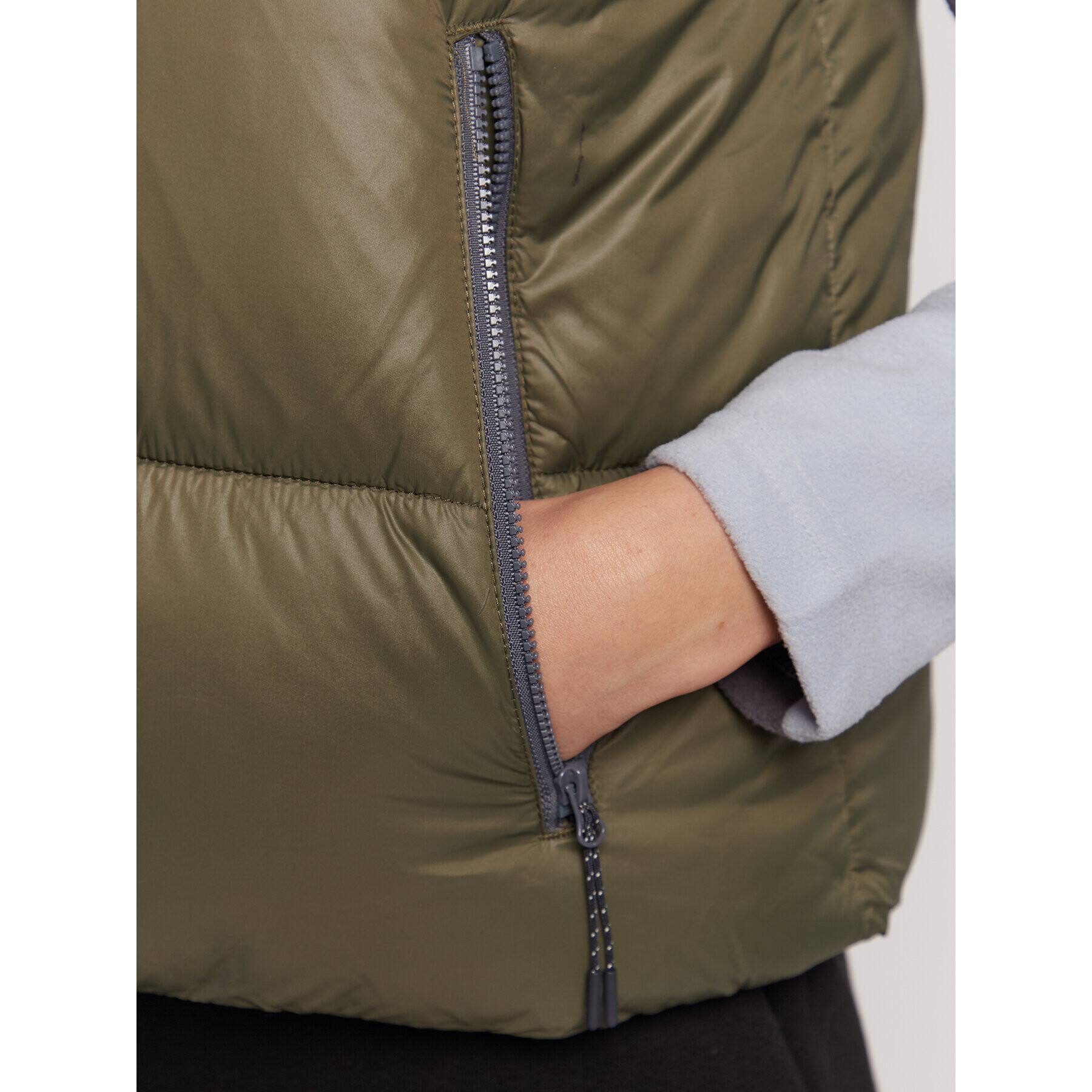 4F Елек H4Z22-KUDP004 Каки Relaxed Fit - Pepit.bg