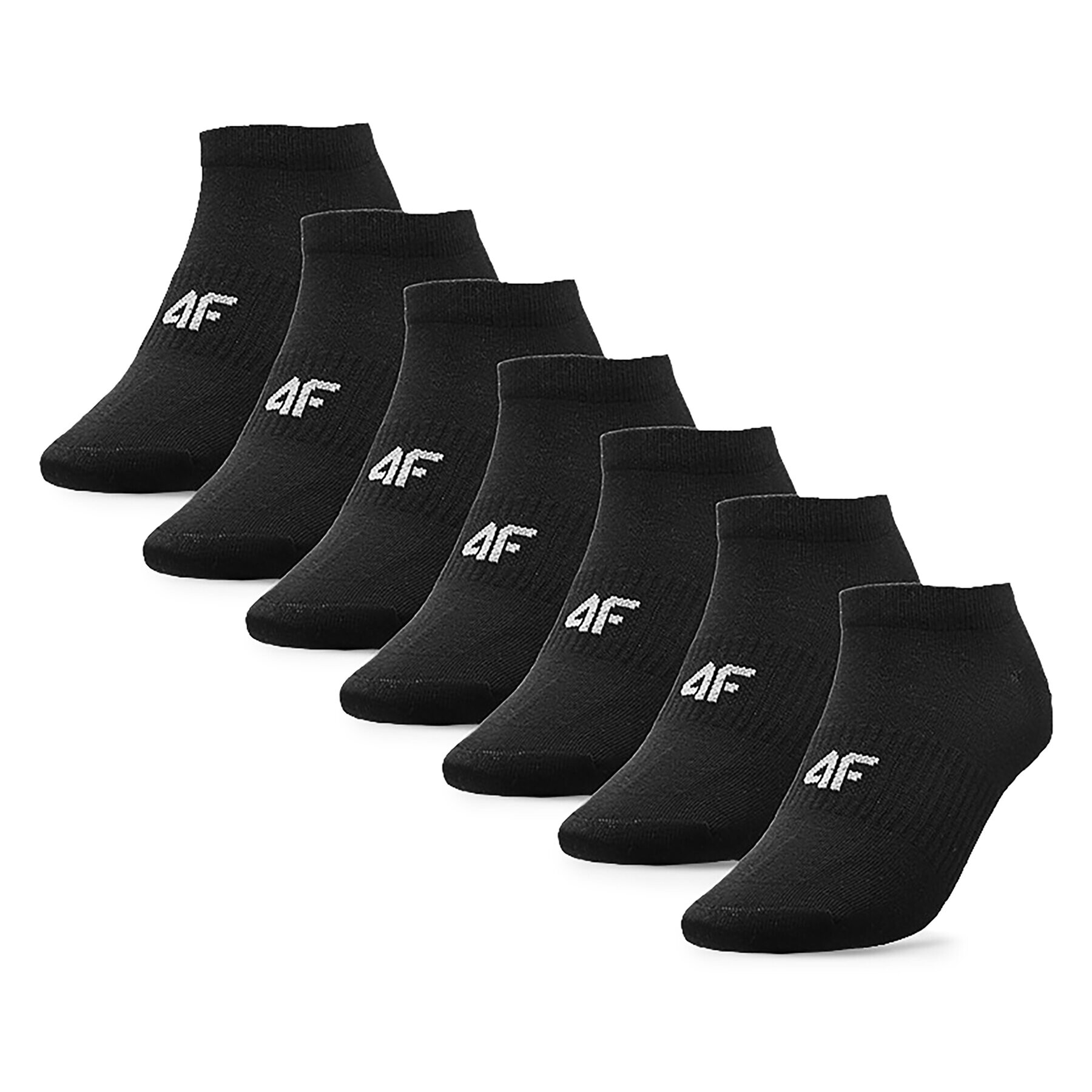 4F Комплект 7 чифта къси чорапи дамски WAW23USOCF215 Черен - Pepit.bg