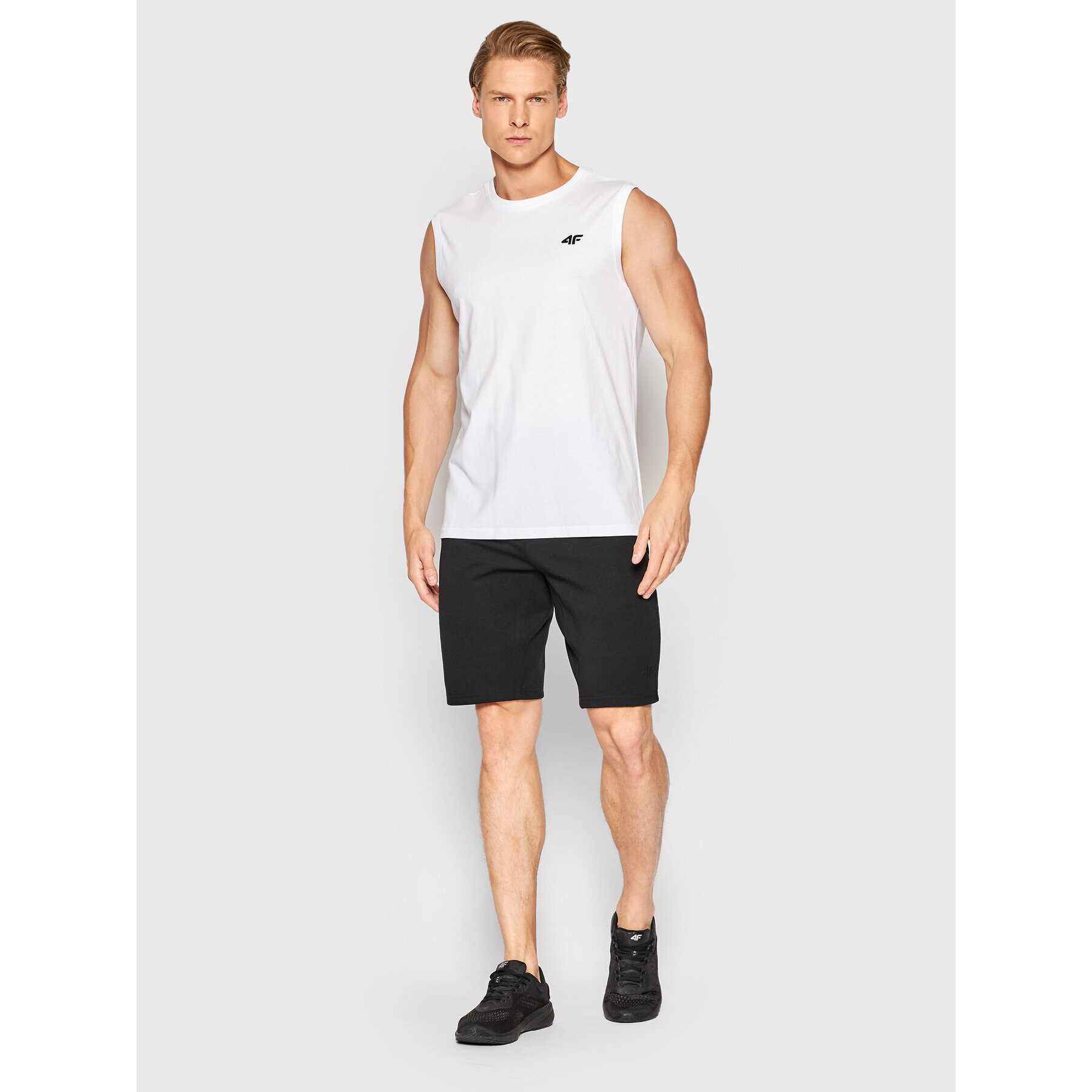 4F Мъжки топ H4L22-TSM350 Бял Regular Fit - Pepit.bg