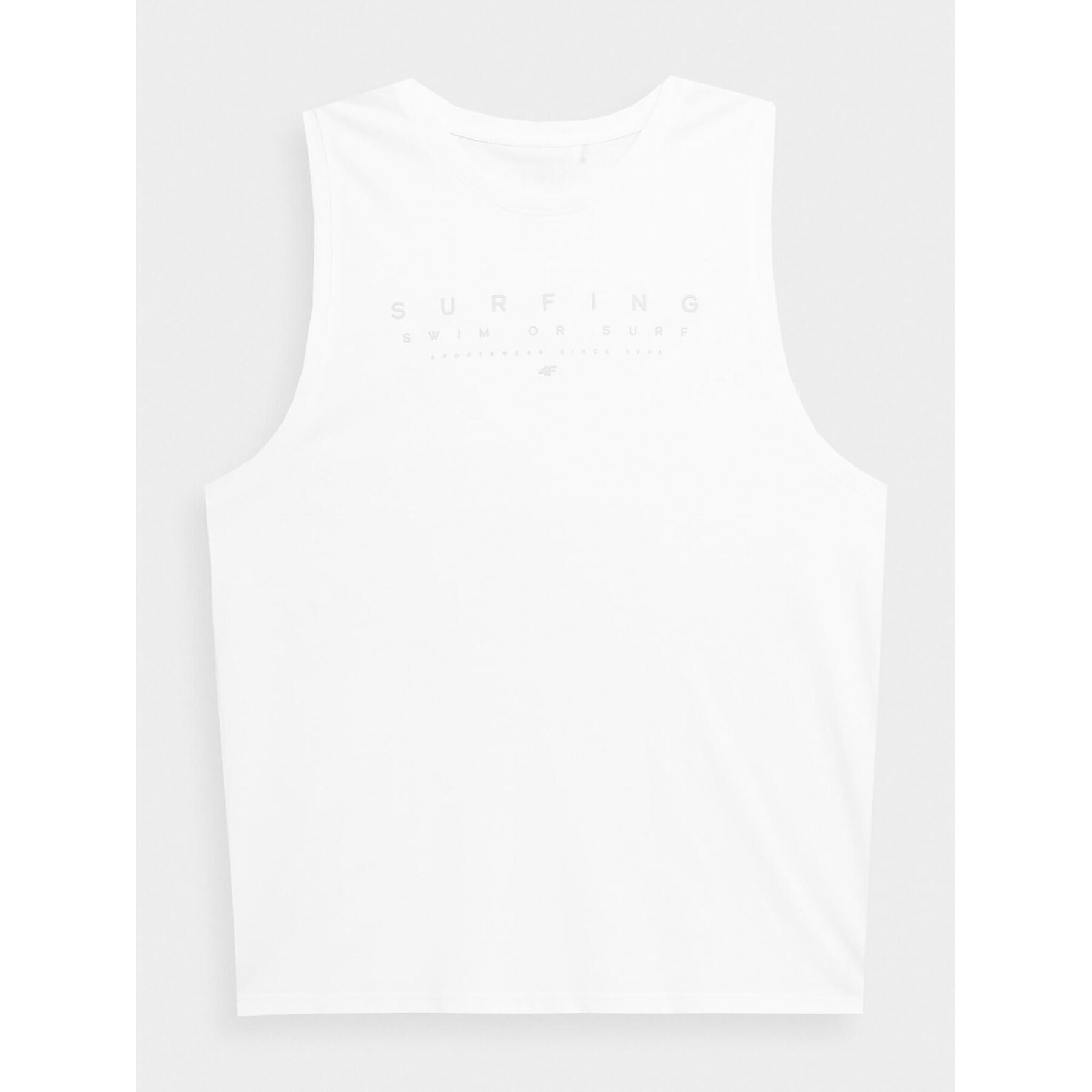 4F Мъжки топ SS23TTSHM368 Бял Regular Fit - Pepit.bg