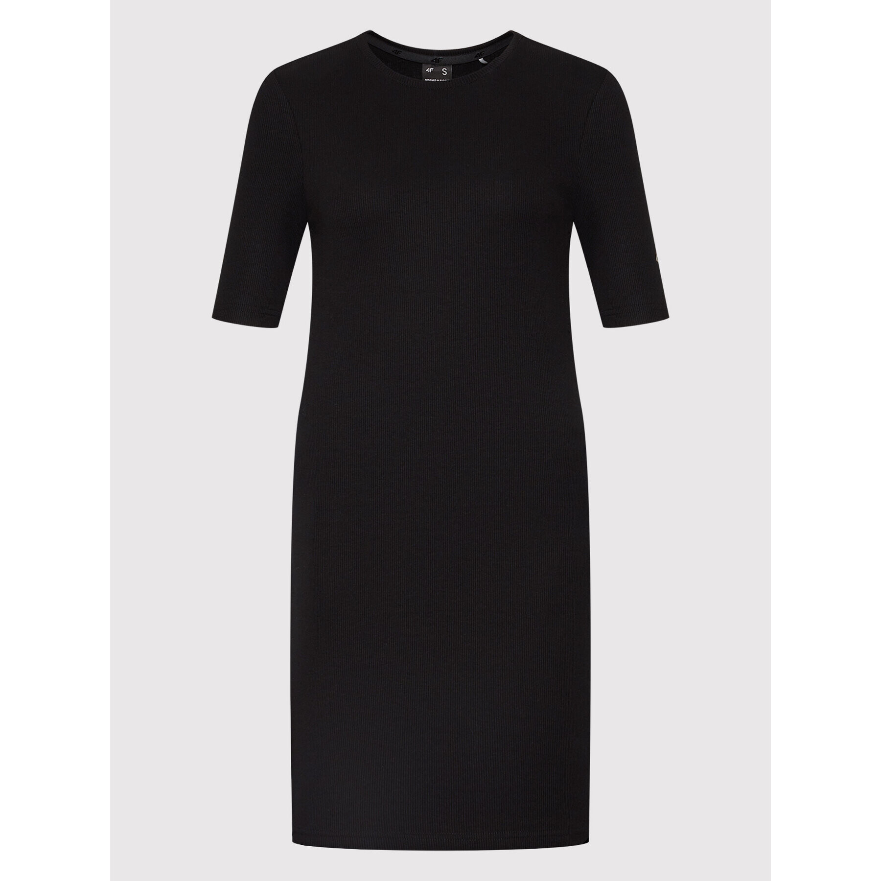 4F Плетена рокля H4L22-SUDD012 Черен Slim Fit - Pepit.bg