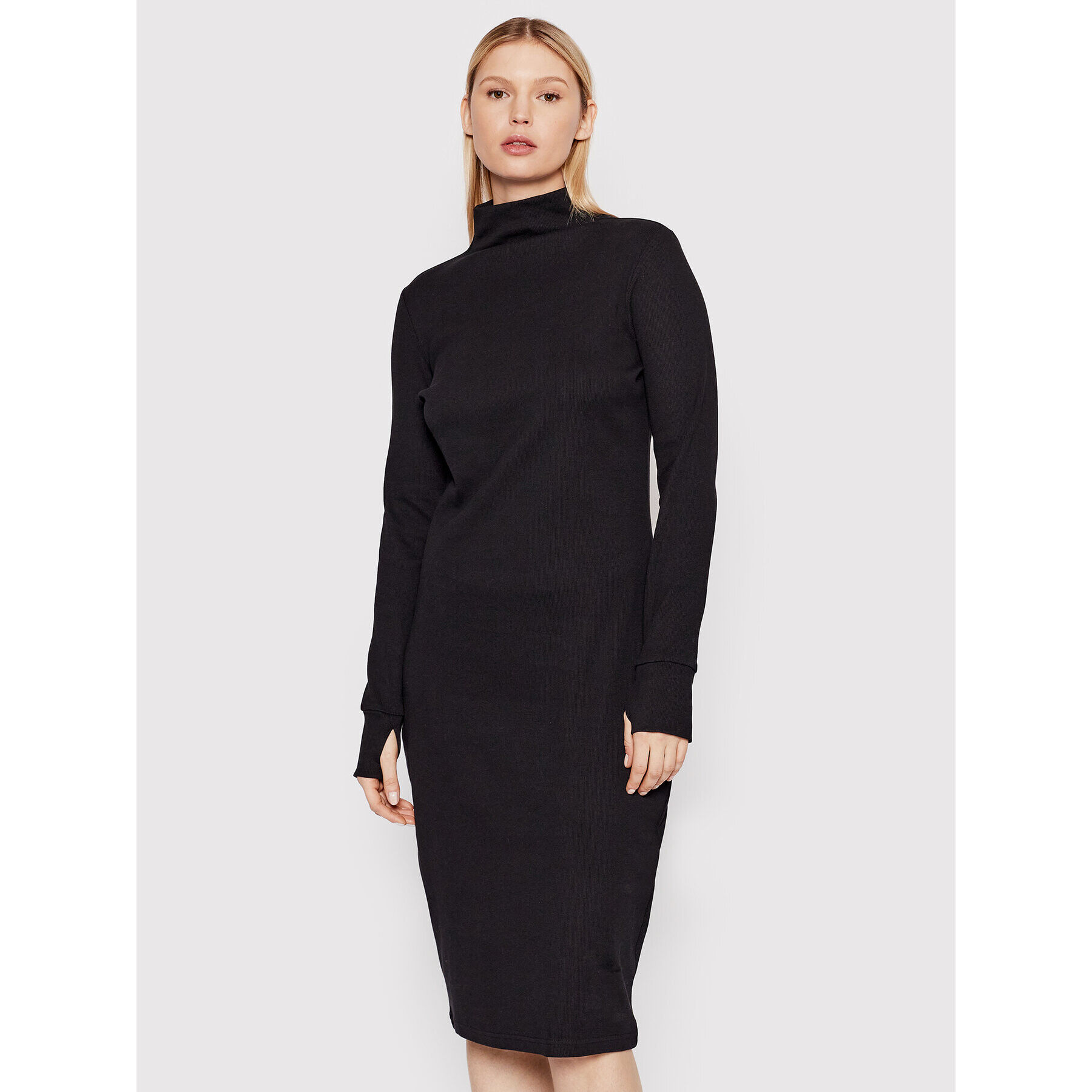 4F Плетена рокля H4Z21-SUDD013 Черен Slim Fit - Pepit.bg