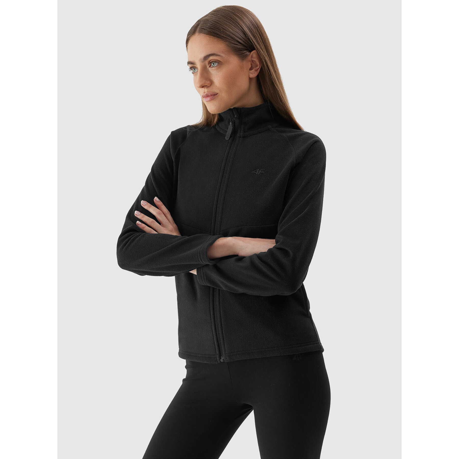 4F Полар AW23TFLEF146 Черен Regular Fit - Pepit.bg