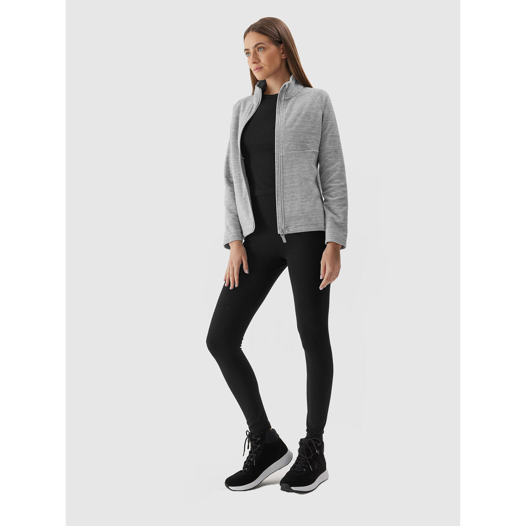 4F Полар AW23TFLEF146 Сив Regular Fit - Pepit.bg