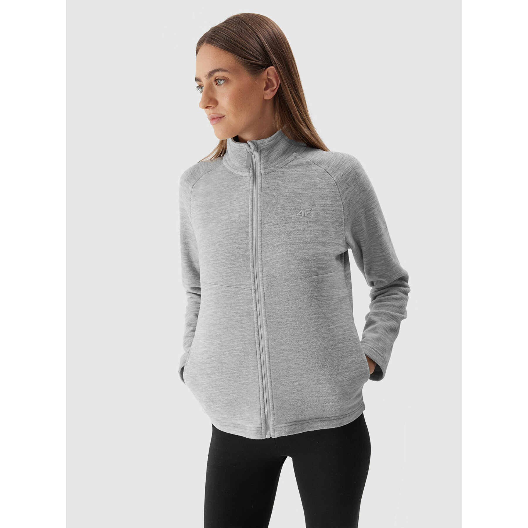 4F Полар AW23TFLEF146 Сив Regular Fit - Pepit.bg