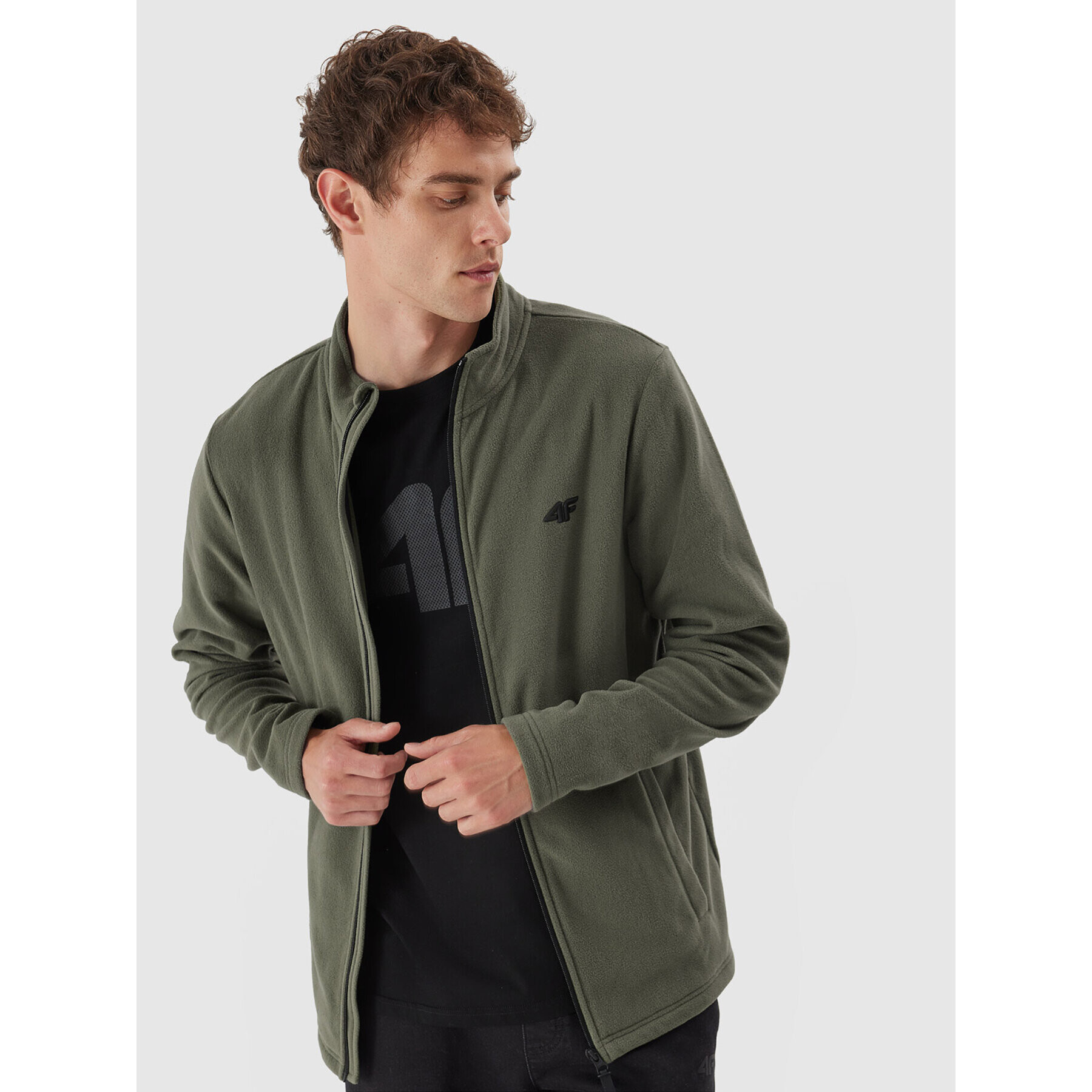 4F Полар AW23TFLEM120 Каки Regular Fit - Pepit.bg