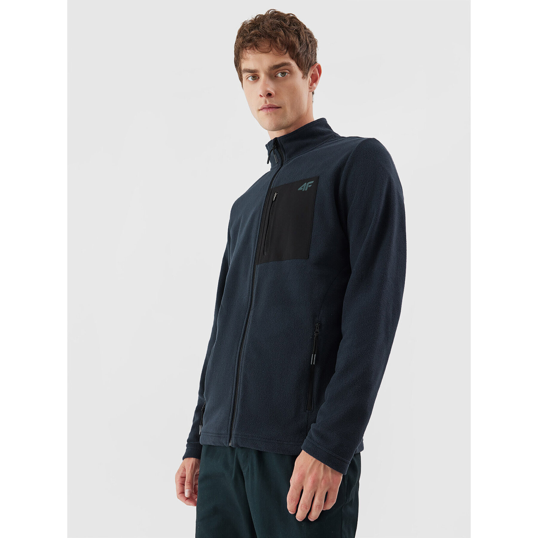 4F Полар AW23TFLEM123 Син Regular Fit - Pepit.bg