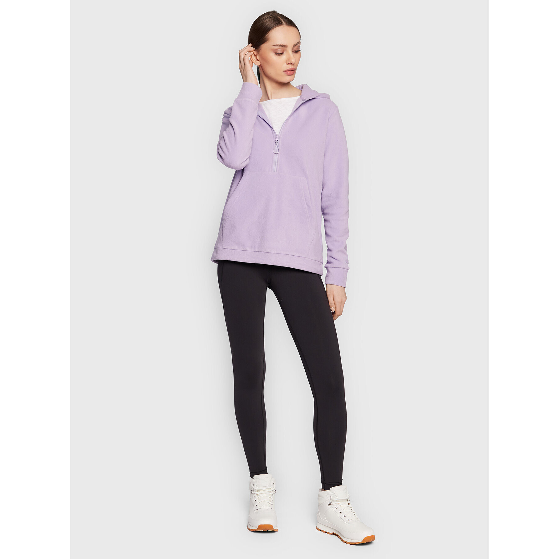 4F Полар H4Z22-PLD013 Виолетов Regular Fit - Pepit.bg