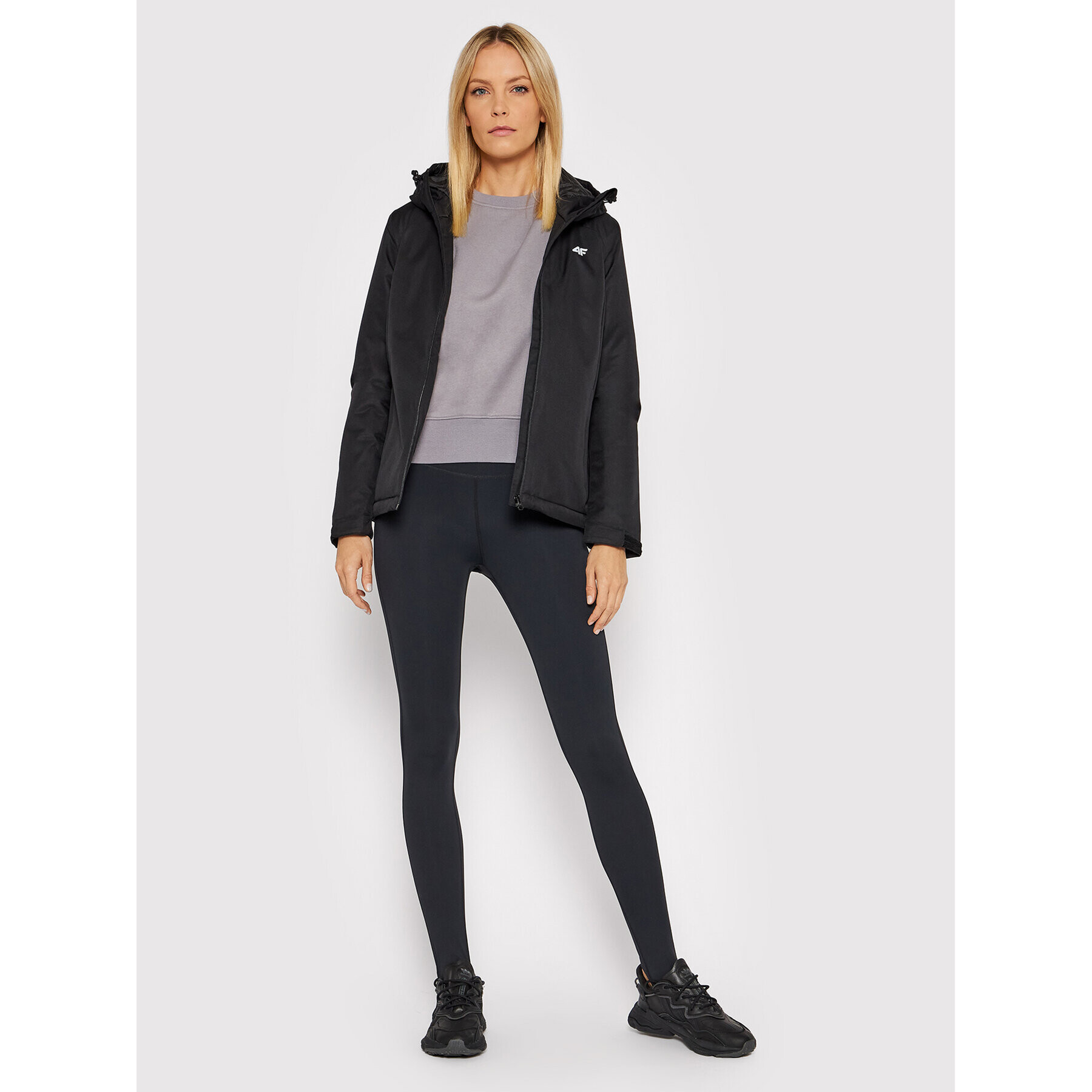 4F Преходно яке NOSH4-KUD351 Черен Regular Fit - Pepit.bg