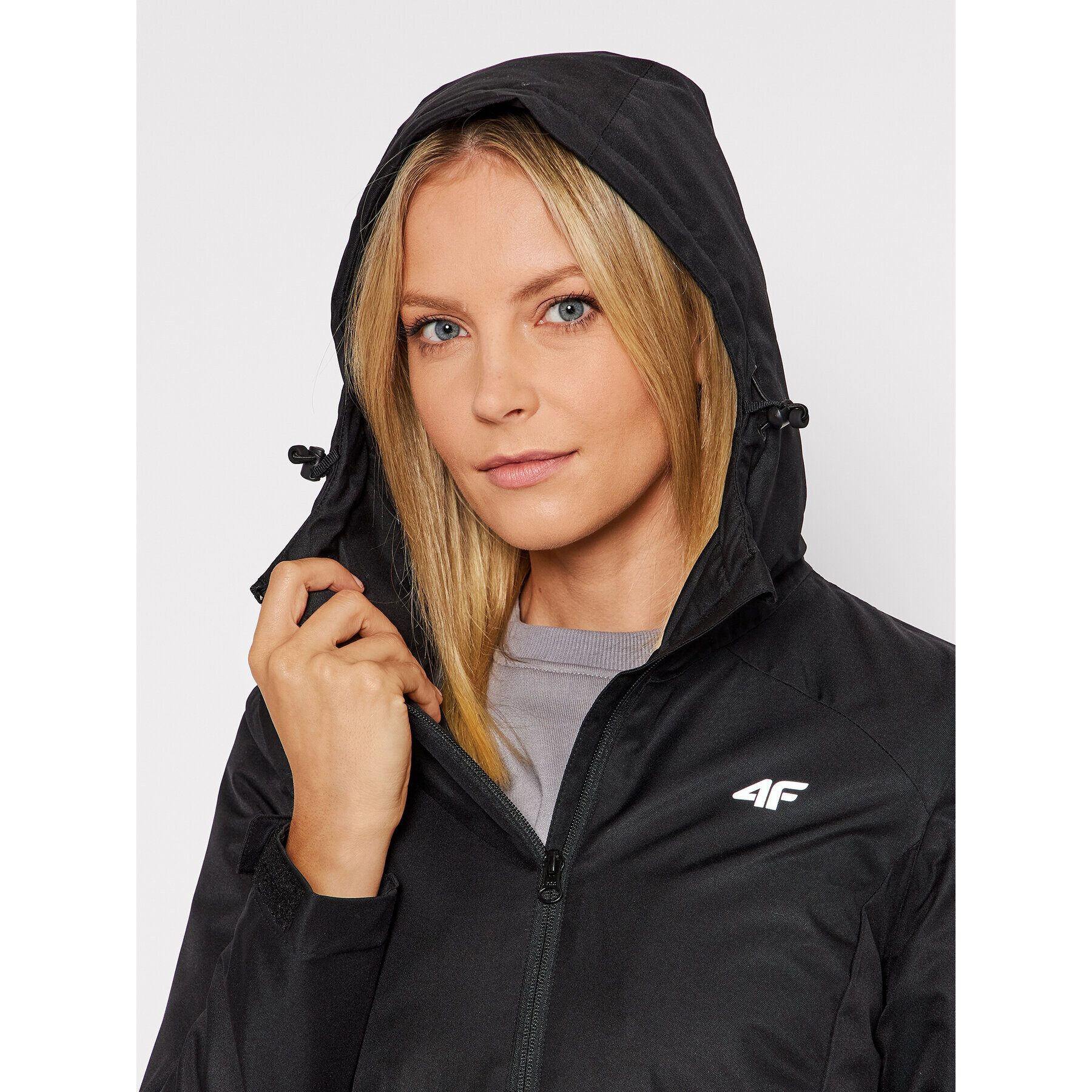 4F Преходно яке NOSH4-KUD351 Черен Regular Fit - Pepit.bg