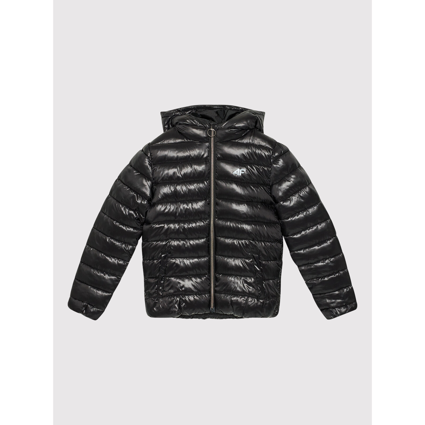 4F Пухено яке HJZ21-JKUMP001 Черен Regular Fit - Pepit.bg