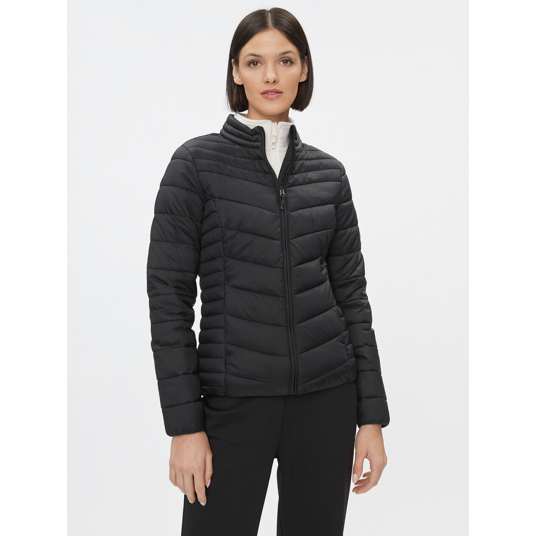 4F Пухено яке AW23TDJAF224 Черен Slim Fit - Pepit.bg