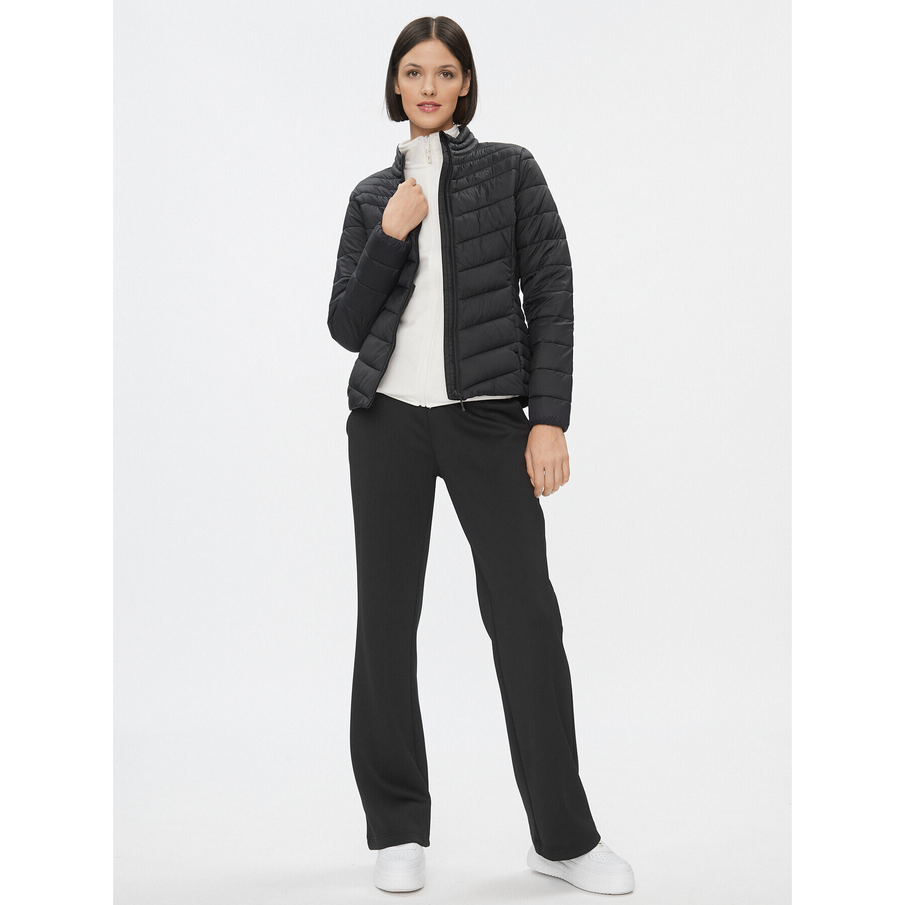 4F Пухено яке AW23TDJAF224 Черен Slim Fit - Pepit.bg