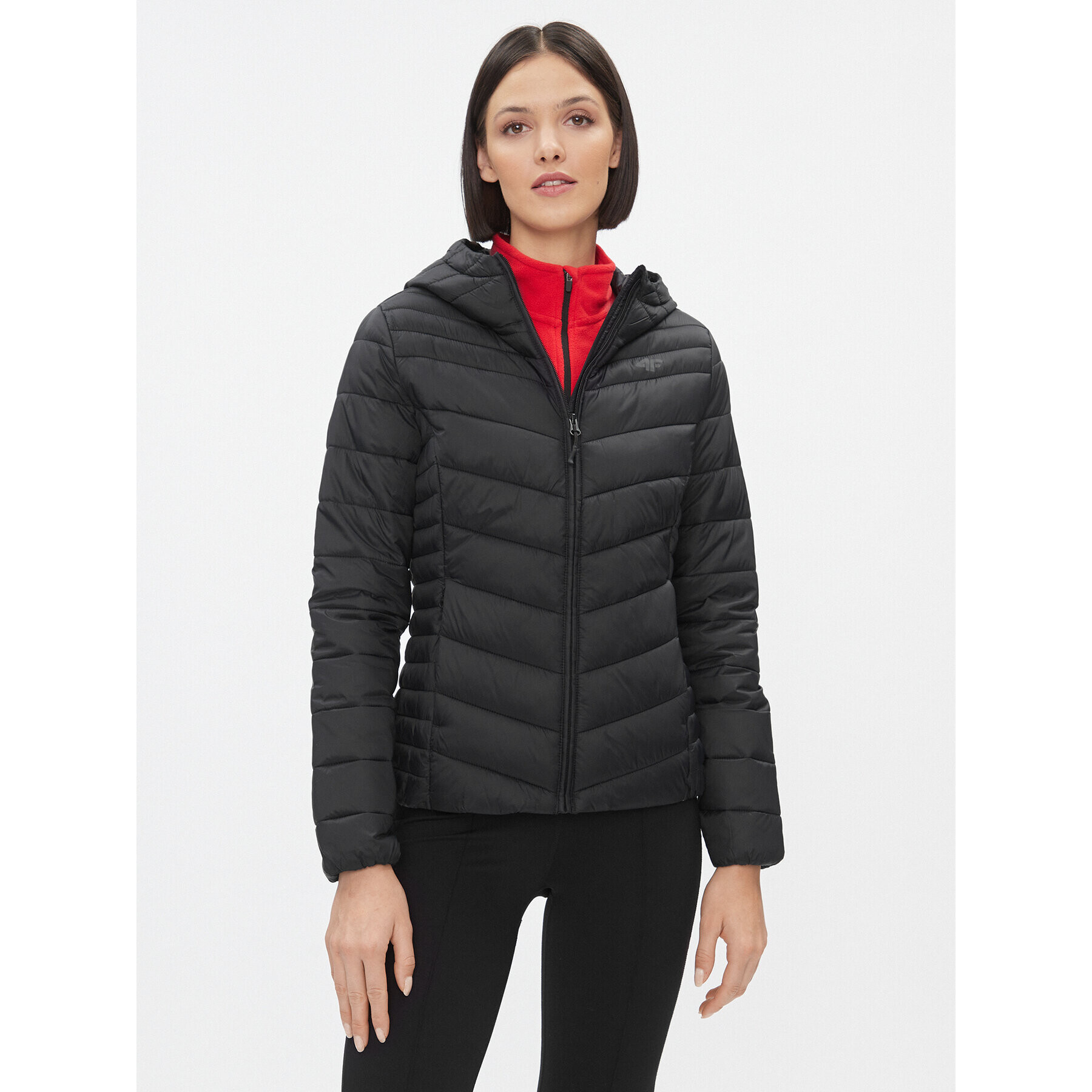 4F Пухено яке AW23TDJAF225 Черен Slim Fit - Pepit.bg