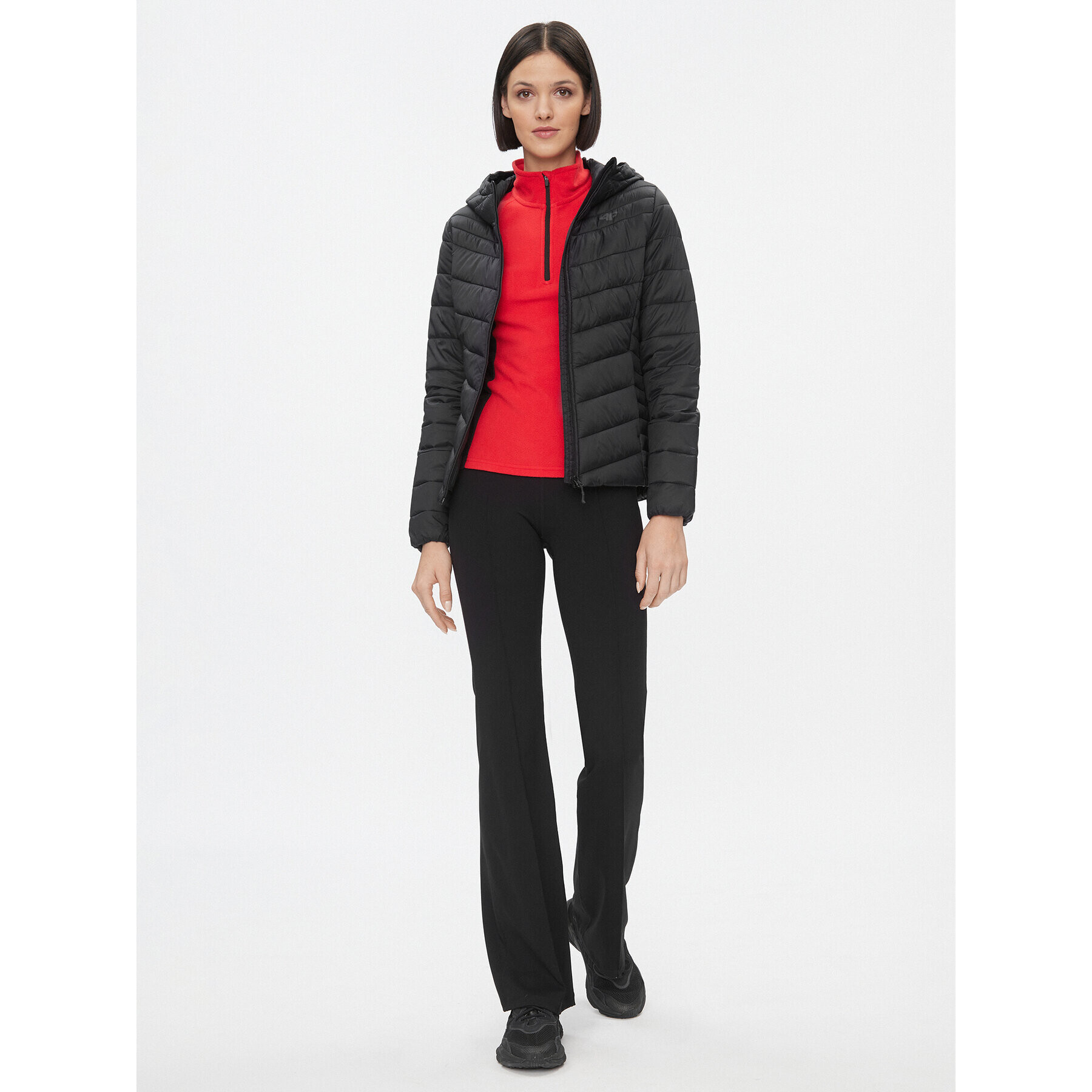 4F Пухено яке AW23TDJAF225 Черен Slim Fit - Pepit.bg