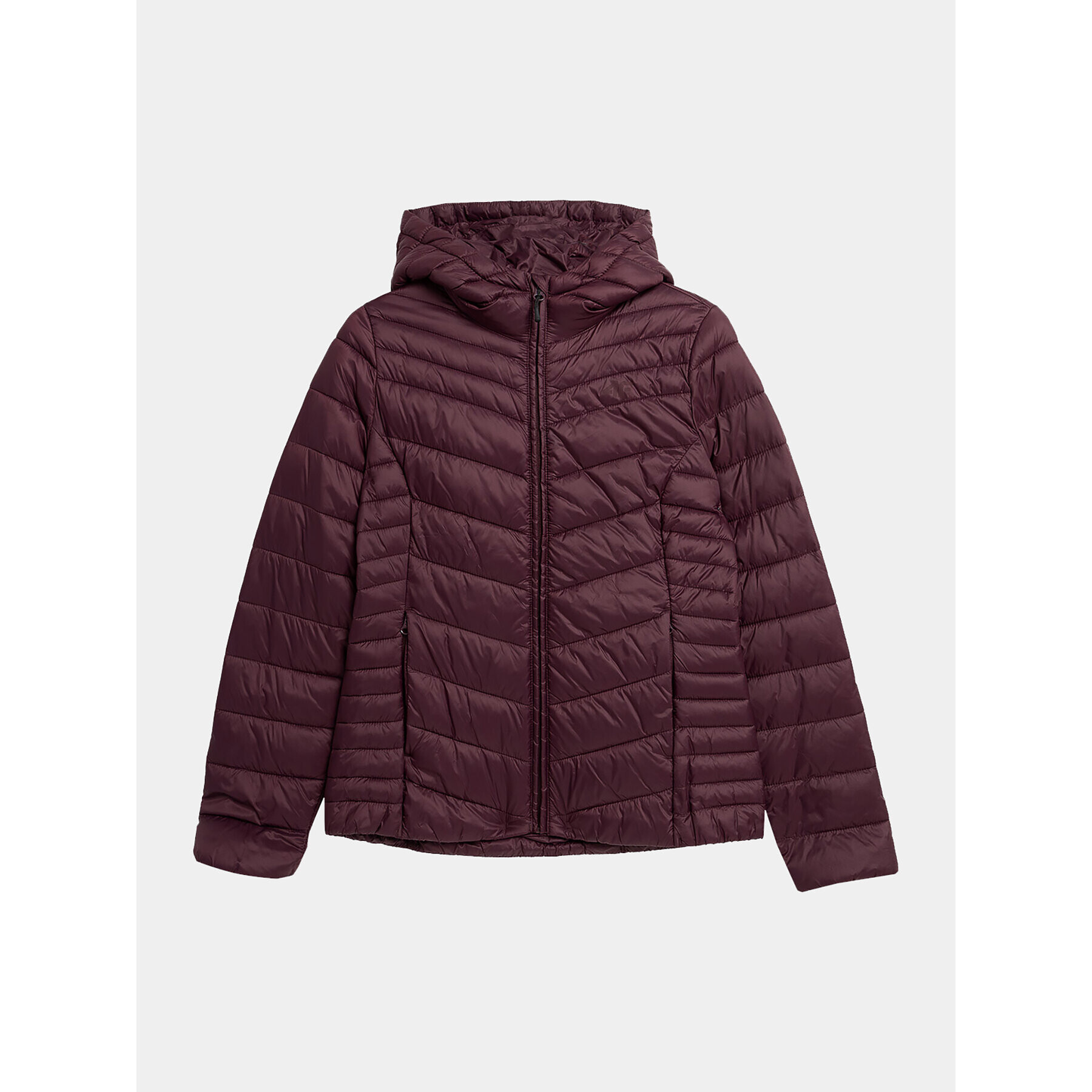 4F Пухено яке AW23TDJAF225 Виолетов Slim Fit - Pepit.bg