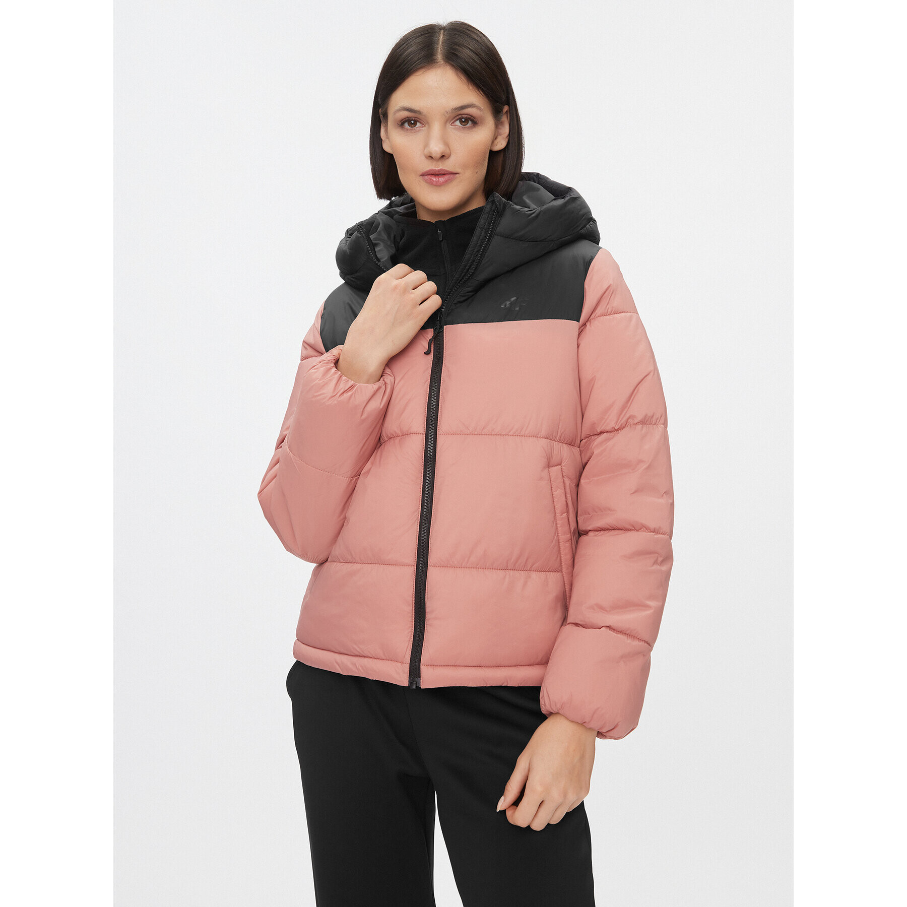 4F Пухено яке AW23TDJAF230 Коралов Regular Fit - Pepit.bg