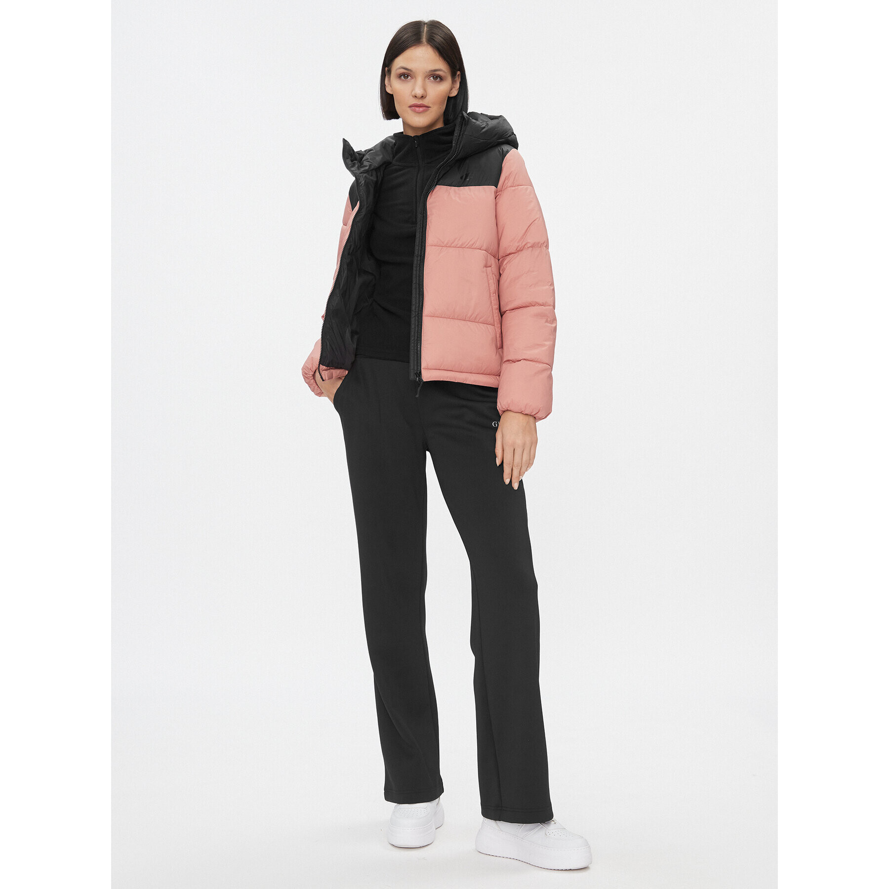 4F Пухено яке AW23TDJAF230 Коралов Regular Fit - Pepit.bg