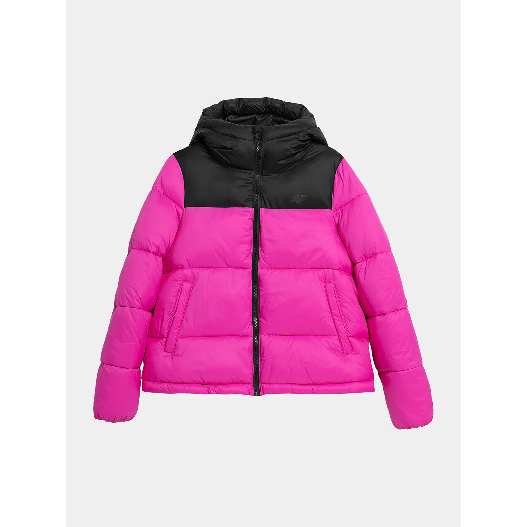 4F Пухено яке AW23TDJAF230 Розов Regular Fit - Pepit.bg
