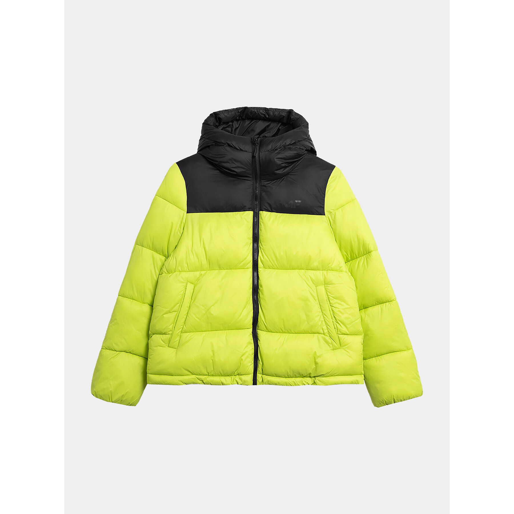 4F Пухено яке AW23TDJAF230 Зелен Regular Fit - Pepit.bg