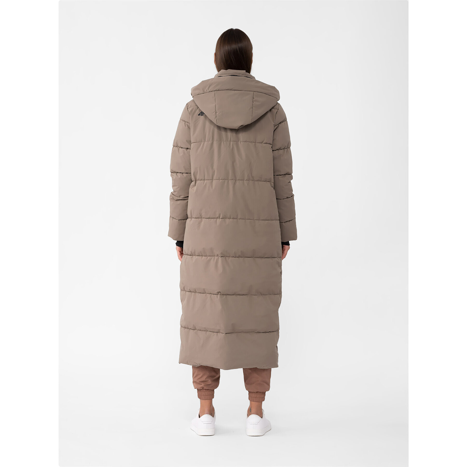 4F Пухено яке AW23TDJAF237 Кафяв Regular Fit - Pepit.bg